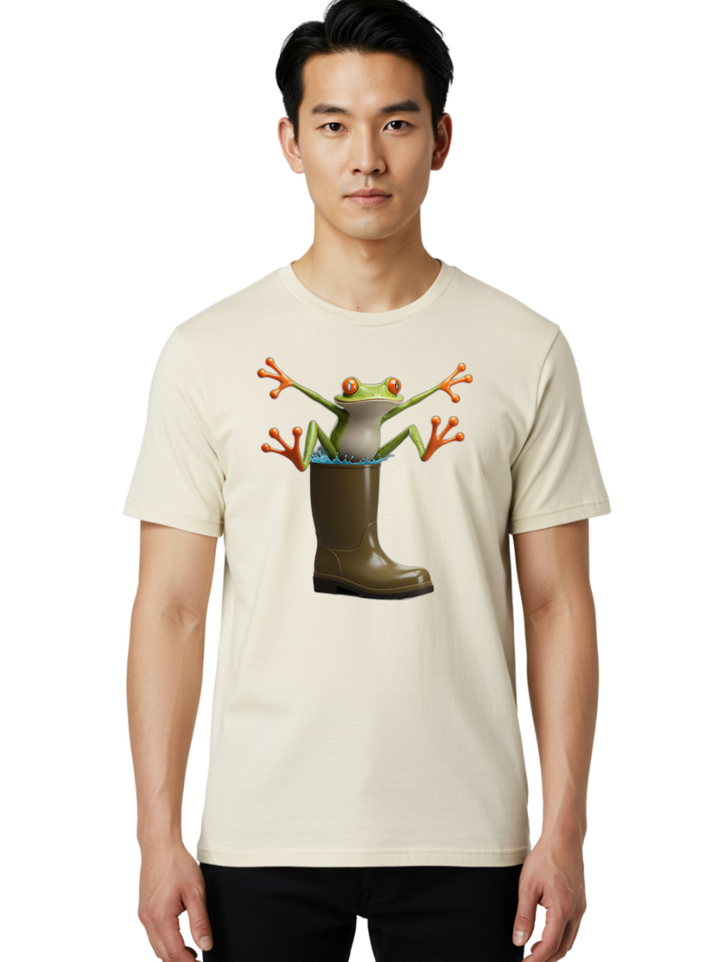 Frog-In-Mud-Boot Men'S Graphic Tee, 100% Cotton, Comfortable Casual Summer Wear, Machine Washable, Vintage Camera, Old Camera, Antique Camera, Black Camera, Classic Photography, Photography Equipment, Nostalgic Device, Film Camera, Camera Art Bam444