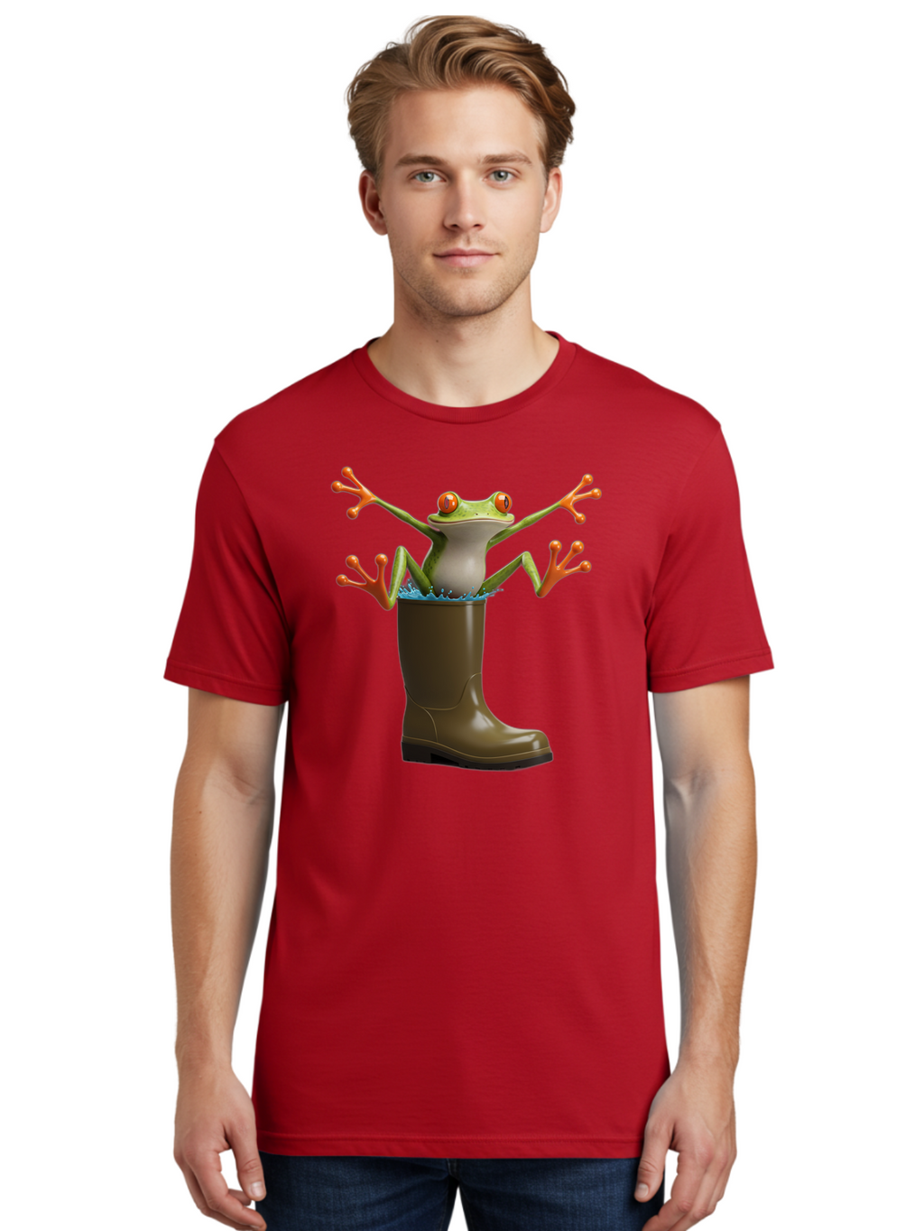 Frog-In-Mud-Boot Men'S Graphic Tee, 100% Cotton, Comfortable Casual Summer Wear, Machine Washable, Vintage Camera, Old Camera, Antique Camera, Black Camera, Classic Photography, Photography Equipment, Nostalgic Device, Film Camera, Camera Art Bam444