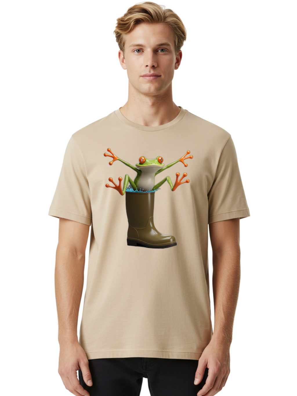 Frog-In-Mud-Boot Men'S Graphic Tee, 100% Cotton, Comfortable Casual Summer Wear, Machine Washable, Vintage Camera, Old Camera, Antique Camera, Black Camera, Classic Photography, Photography Equipment, Nostalgic Device, Film Camera, Camera Art Bam444