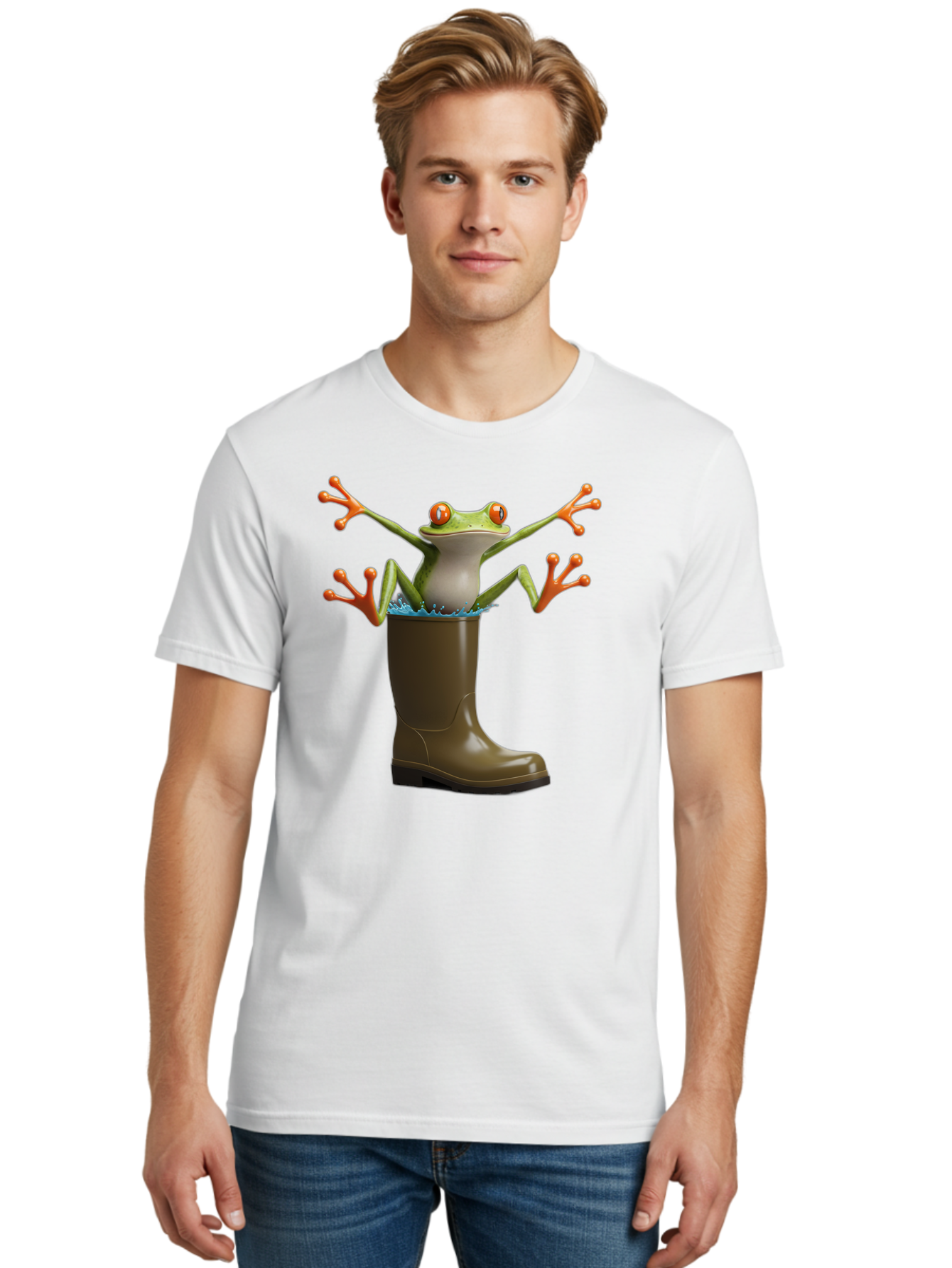 Frog-In-Mud-Boot Men'S Graphic Tee, 100% Cotton, Comfortable Casual Summer Wear, Machine Washable, Vintage Camera, Old Camera, Antique Camera, Black Camera, Classic Photography, Photography Equipment, Nostalgic Device, Film Camera, Camera Art Bam444