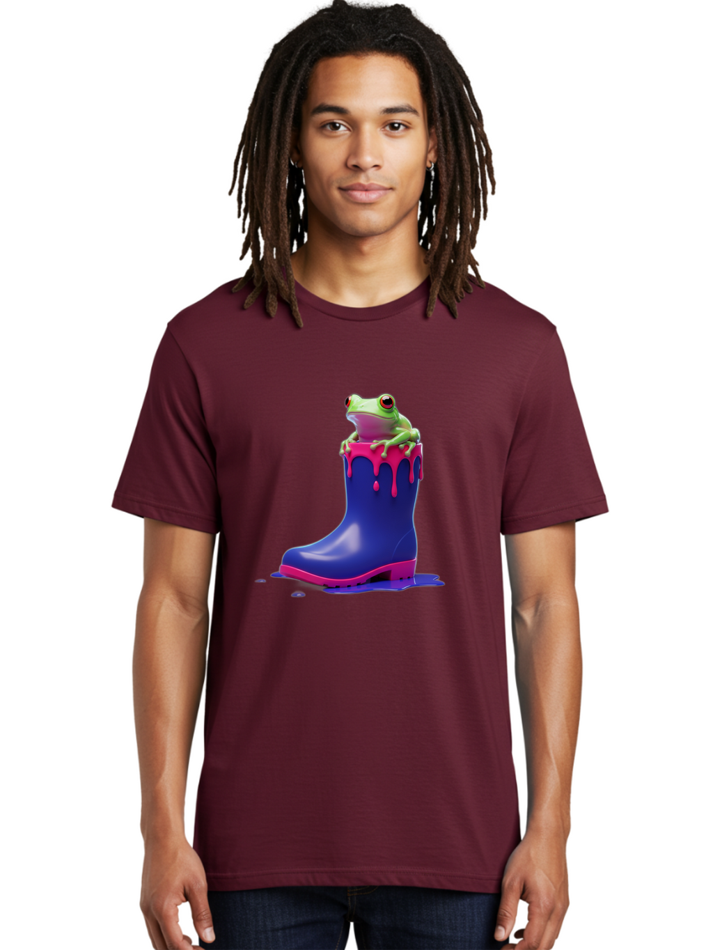 Frog-In-Rain-Boot Men'S Graphic Tee, 100% Cotton, Comfortable Casual Summer Wear, Machine Washable, Vintage Camera, Old Camera, Antique Camera, Black Camera, Classic Photography, Photography Equipment, Nostalgic Device, Film Camera, Camera Art Bam447