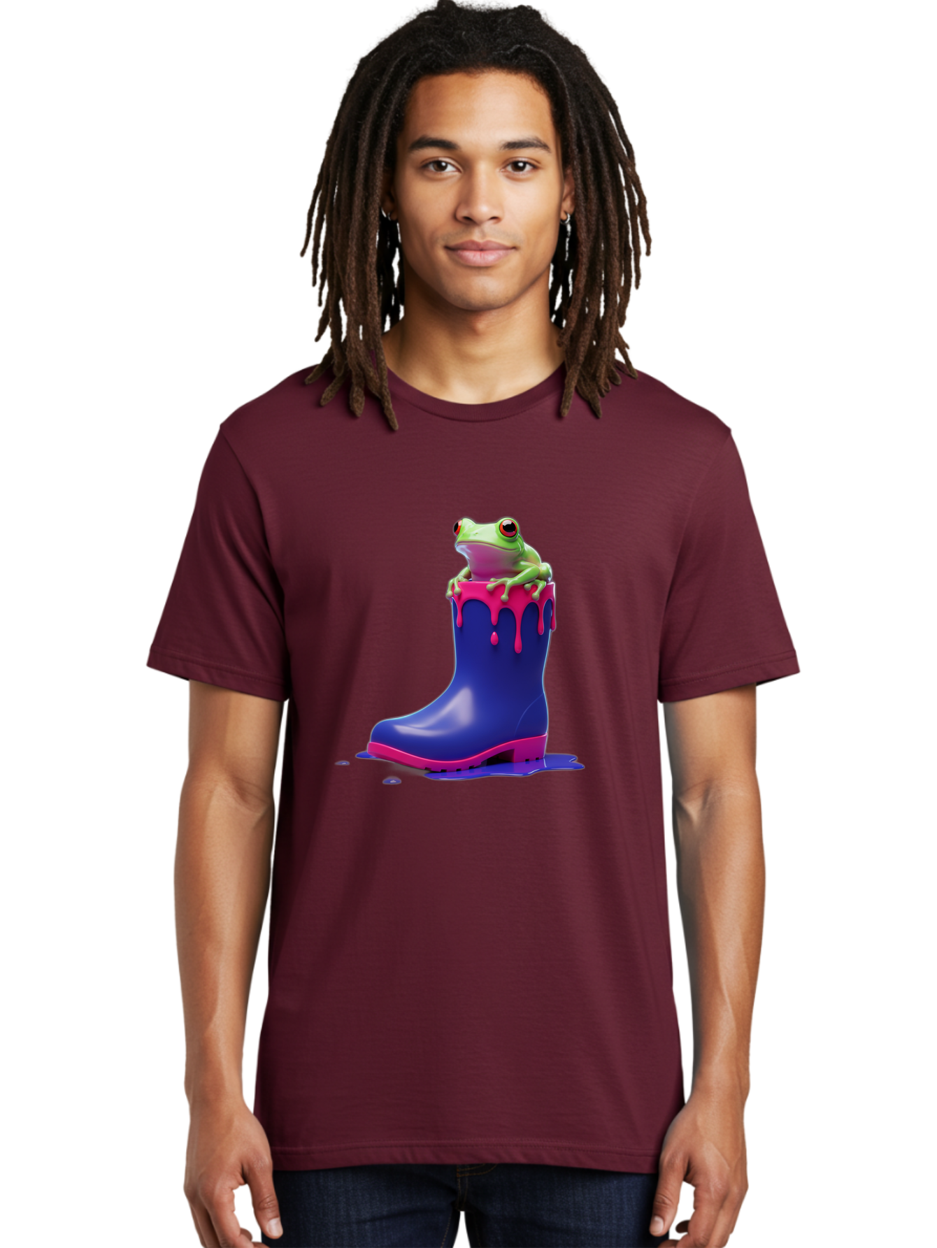 Frog-In-Rain-Boot Men'S Graphic Tee, 100% Cotton, Comfortable Casual Summer Wear, Machine Washable, Vintage Camera, Old Camera, Antique Camera, Black Camera, Classic Photography, Photography Equipment, Nostalgic Device, Film Camera, Camera Art Bam447