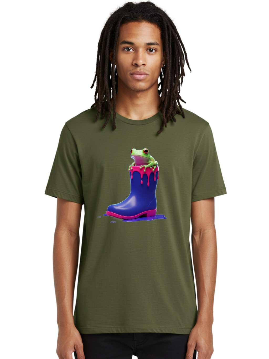 Frog-In-Rain-Boot Men'S Graphic Tee, 100% Cotton, Comfortable Casual Summer Wear, Machine Washable, Vintage Camera, Old Camera, Antique Camera, Black Camera, Classic Photography, Photography Equipment, Nostalgic Device, Film Camera, Camera Art Bam447