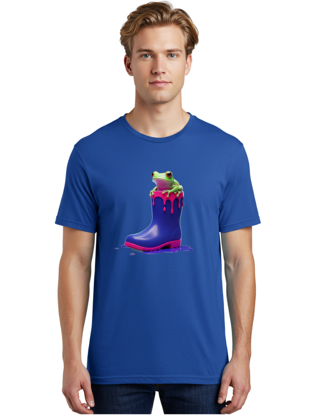 Frog-In-Rain-Boot Men'S Graphic Tee, 100% Cotton, Comfortable Casual Summer Wear, Machine Washable, Vintage Camera, Old Camera, Antique Camera, Black Camera, Classic Photography, Photography Equipment, Nostalgic Device, Film Camera, Camera Art Bam447