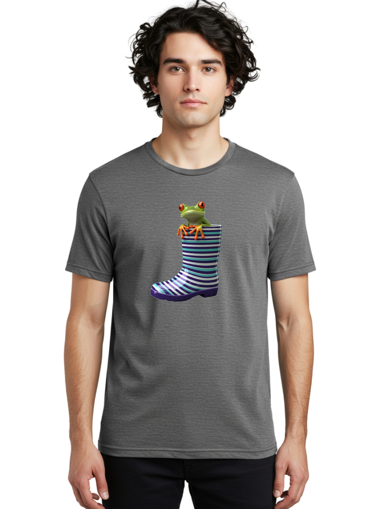 Frog-In-Rainboot Men'S Graphic Tee, 100% Cotton, Comfortable Casual Summer Wear, Machine Washable, Vintage Camera, Old Camera, Antique Camera, Black Camera, Classic Photography, Photography Equipment, Nostalgic Device, Film Camera, Camera Art Bam448