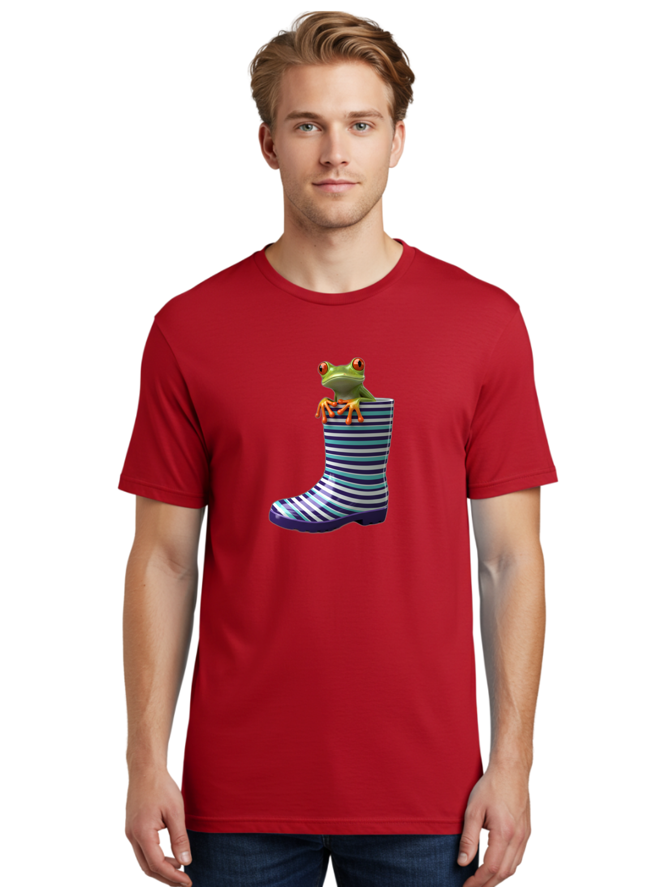 Frog-In-Rainboot Men'S Graphic Tee, 100% Cotton, Comfortable Casual Summer Wear, Machine Washable, Vintage Camera, Old Camera, Antique Camera, Black Camera, Classic Photography, Photography Equipment, Nostalgic Device, Film Camera, Camera Art Bam448