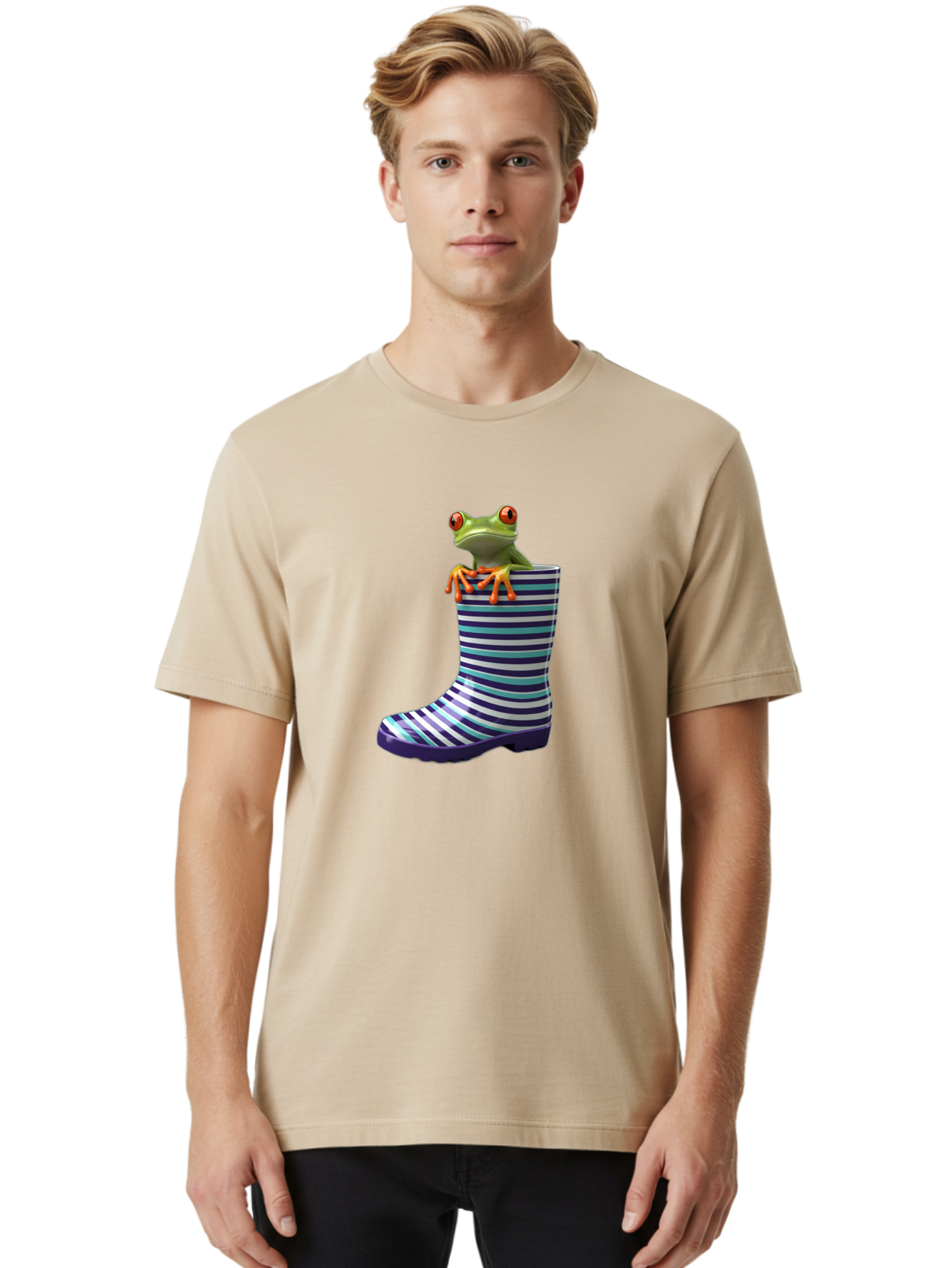 Frog-In-Rainboot Men'S Graphic Tee, 100% Cotton, Comfortable Casual Summer Wear, Machine Washable, Vintage Camera, Old Camera, Antique Camera, Black Camera, Classic Photography, Photography Equipment, Nostalgic Device, Film Camera, Camera Art Bam448