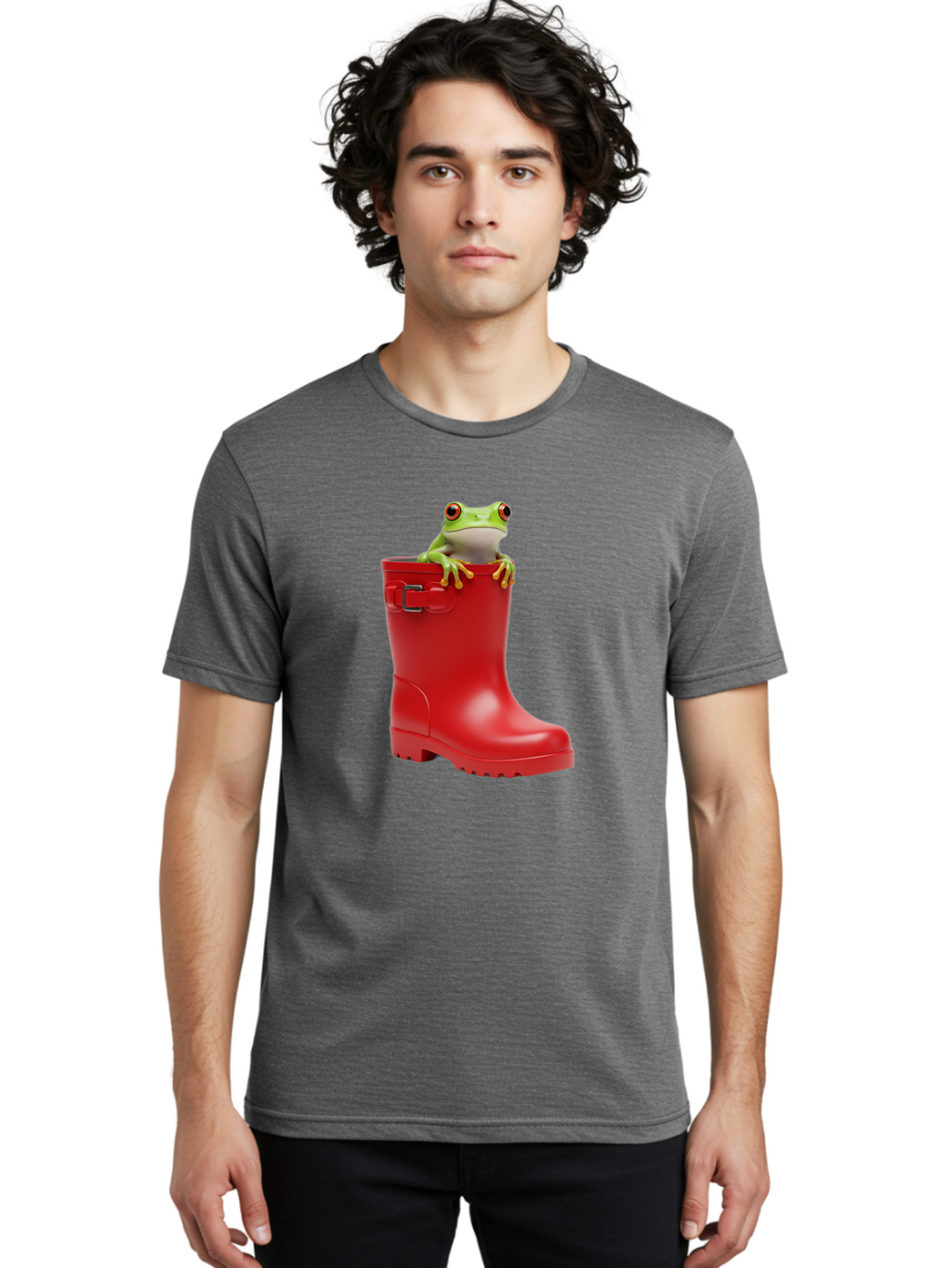 Frog-In-Red-Boot Men'S Graphic Tee, 100% Cotton, Comfortable Casual Summer Wear, Machine Washable, Vintage Camera, Old Camera, Antique Camera, Black Camera, Classic Photography, Photography Equipment, Nostalgic Device, Film Camera, Camera Art Bam449