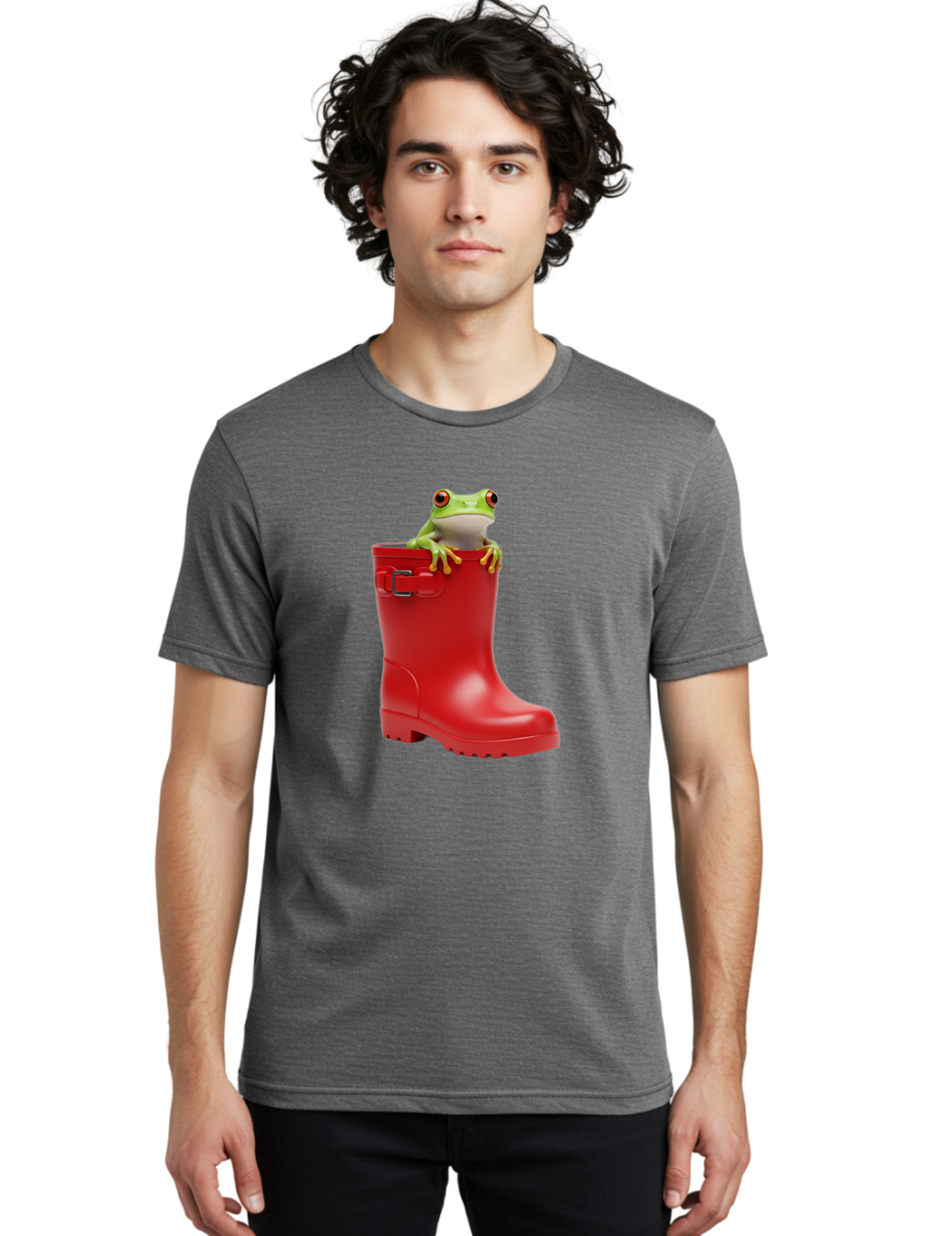 Frog-In-Red-Boot Men'S Graphic Tee, 100% Cotton, Comfortable Casual Summer Wear, Machine Washable, Vintage Camera, Old Camera, Antique Camera, Black Camera, Classic Photography, Photography Equipment, Nostalgic Device, Film Camera, Camera Art Bam449