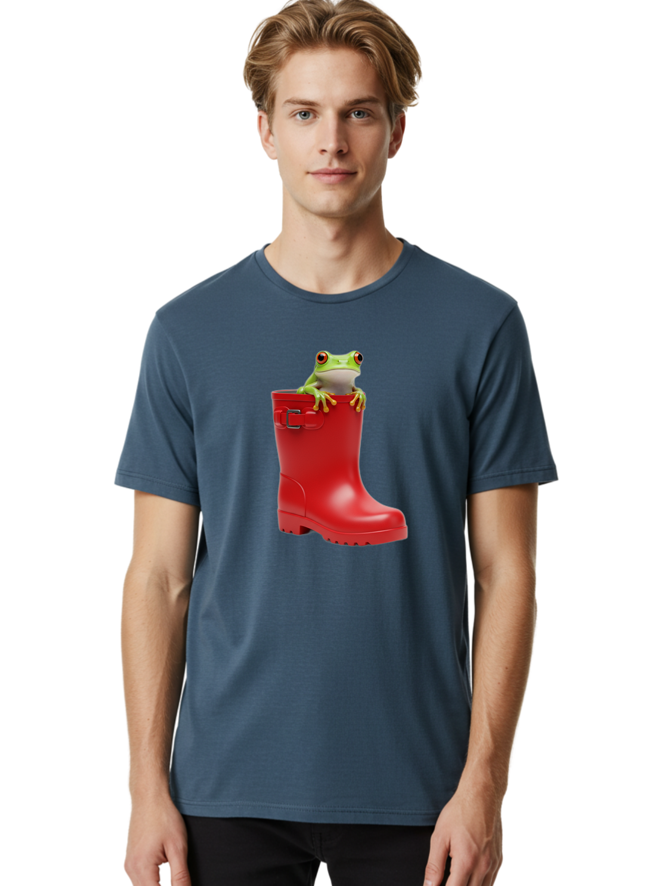 Frog-In-Red-Boot Men'S Graphic Tee, 100% Cotton, Comfortable Casual Summer Wear, Machine Washable, Vintage Camera, Old Camera, Antique Camera, Black Camera, Classic Photography, Photography Equipment, Nostalgic Device, Film Camera, Camera Art Bam449