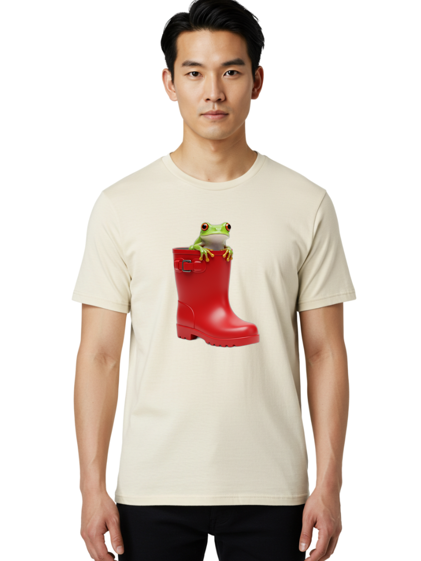 Frog-In-Red-Boot Men'S Graphic Tee, 100% Cotton, Comfortable Casual Summer Wear, Machine Washable, Vintage Camera, Old Camera, Antique Camera, Black Camera, Classic Photography, Photography Equipment, Nostalgic Device, Film Camera, Camera Art Bam449
