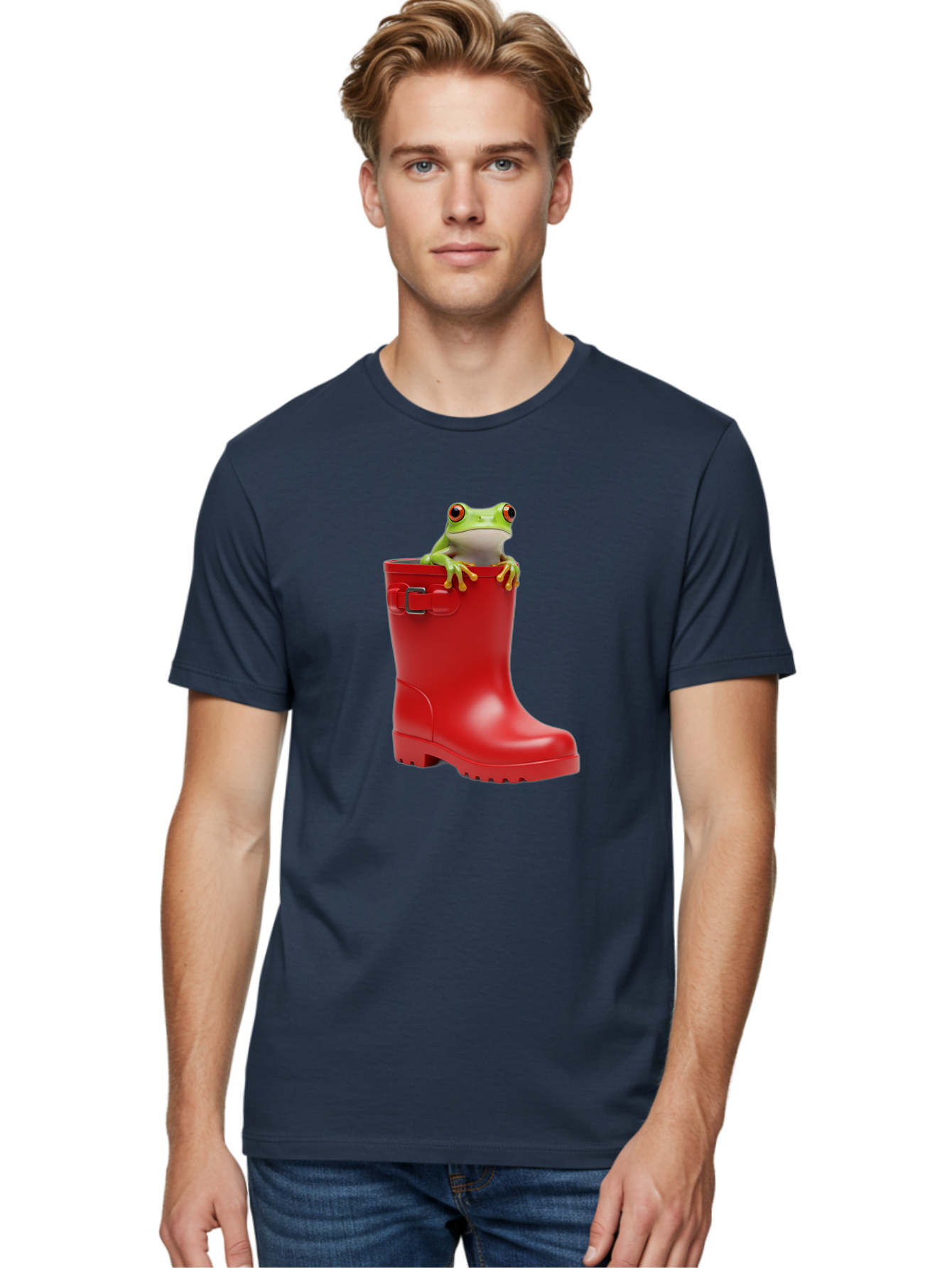 Frog-In-Red-Boot Men'S Graphic Tee, 100% Cotton, Comfortable Casual Summer Wear, Machine Washable, Vintage Camera, Old Camera, Antique Camera, Black Camera, Classic Photography, Photography Equipment, Nostalgic Device, Film Camera, Camera Art Bam449