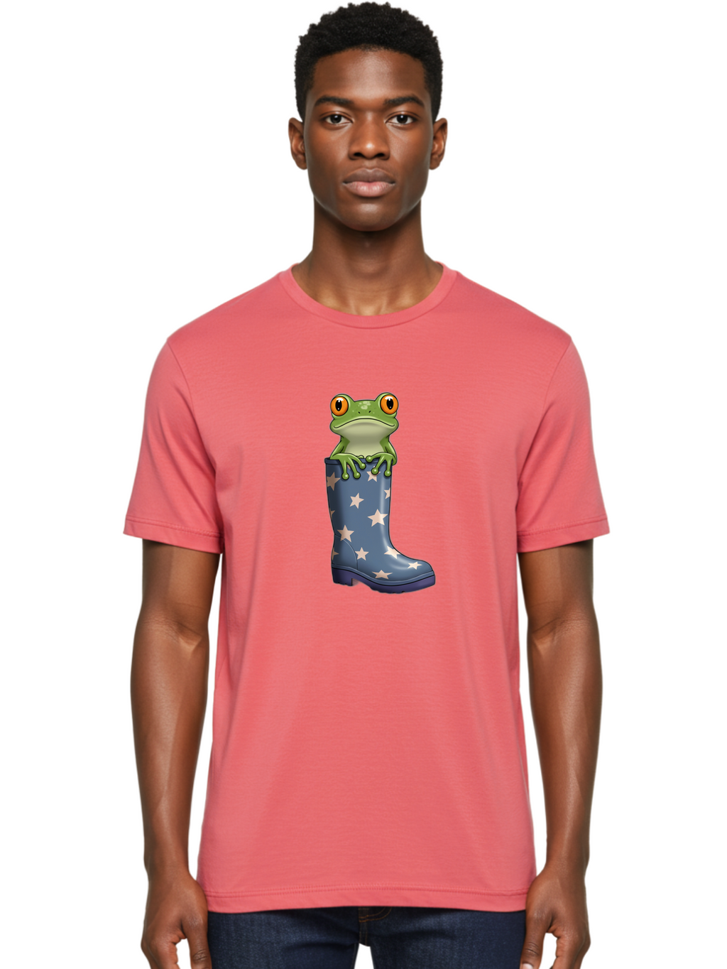 Frog-In-Starry-Boot Men'S Graphic Tee, 100% Cotton, Comfortable Casual Summer Wear, Machine Washable, Vintage Camera, Old Camera, Antique Camera, Black Camera, Classic Photography, Photography Equipment, Nostalgic Device, Film Camera, Bam450
