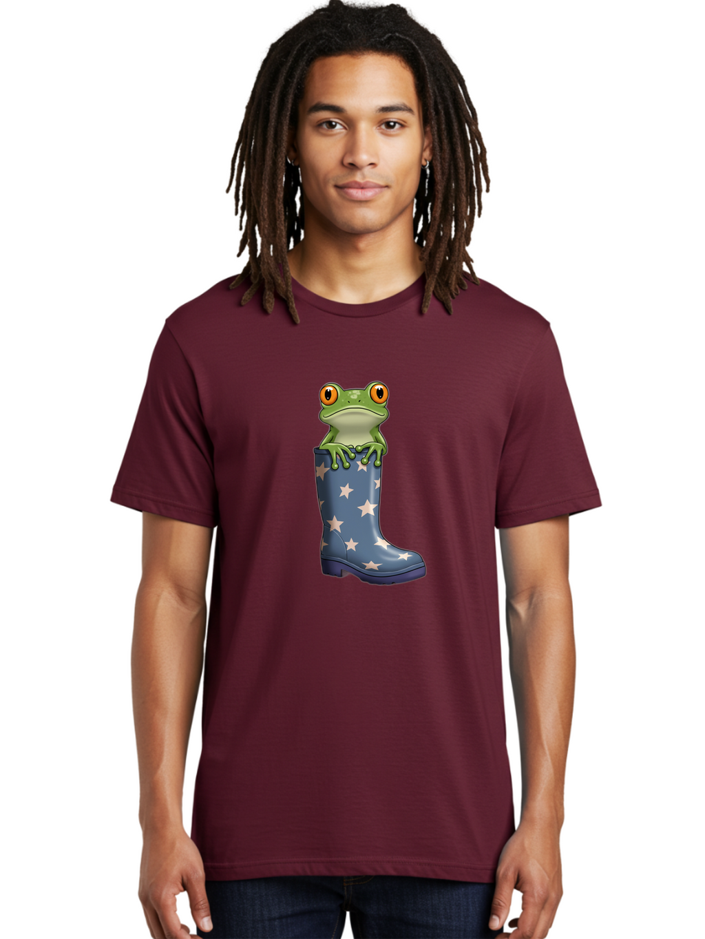 Frog-In-Starry-Boot Men'S Graphic Tee, 100% Cotton, Comfortable Casual Summer Wear, Machine Washable, Vintage Camera, Old Camera, Antique Camera, Black Camera, Classic Photography, Photography Equipment, Nostalgic Device, Film Camera, Bam450