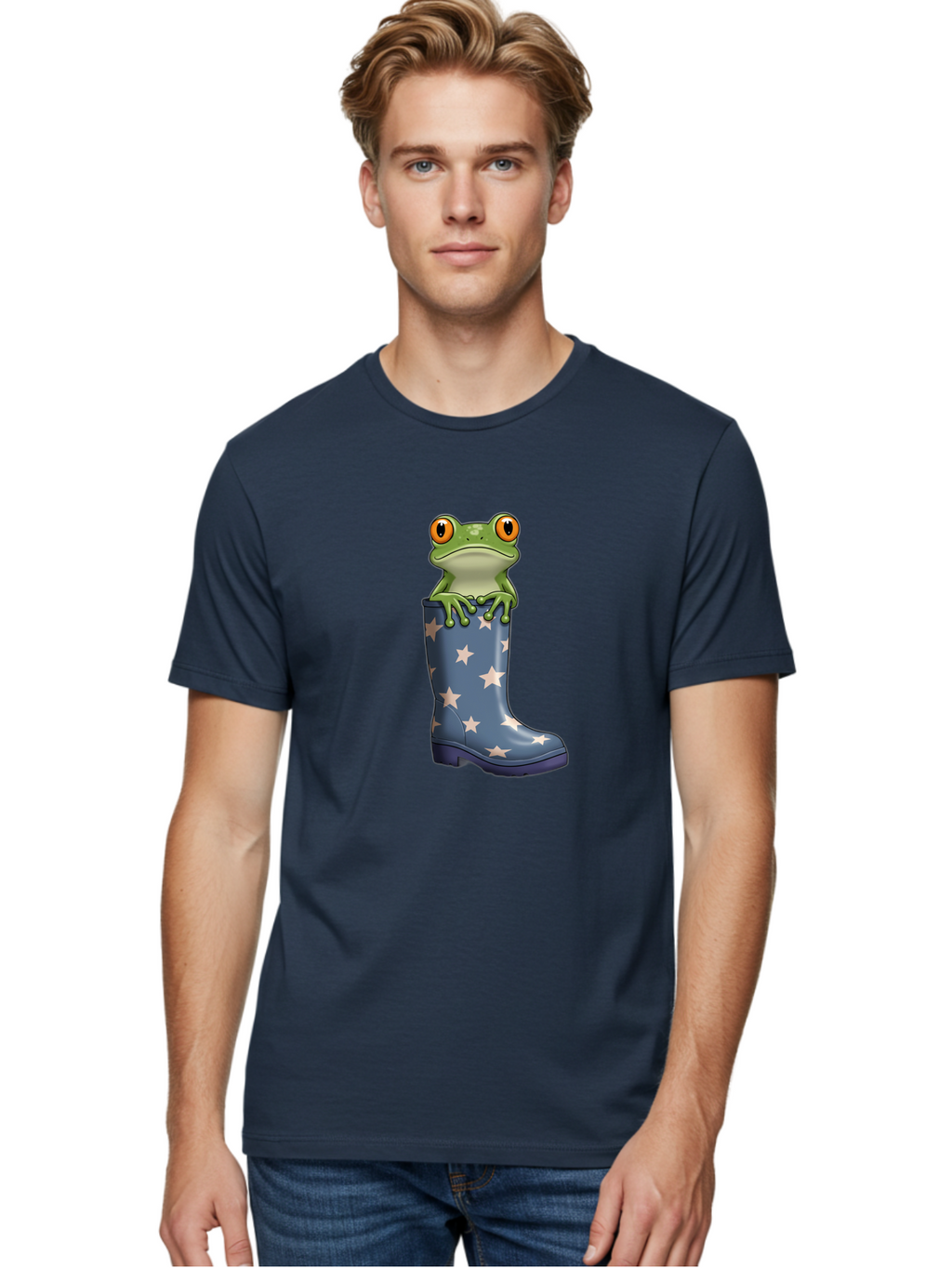 Frog-In-Starry-Boot Men'S Graphic Tee, 100% Cotton, Comfortable Casual Summer Wear, Machine Washable, Vintage Camera, Old Camera, Antique Camera, Black Camera, Classic Photography, Photography Equipment, Nostalgic Device, Film Camera, Bam450