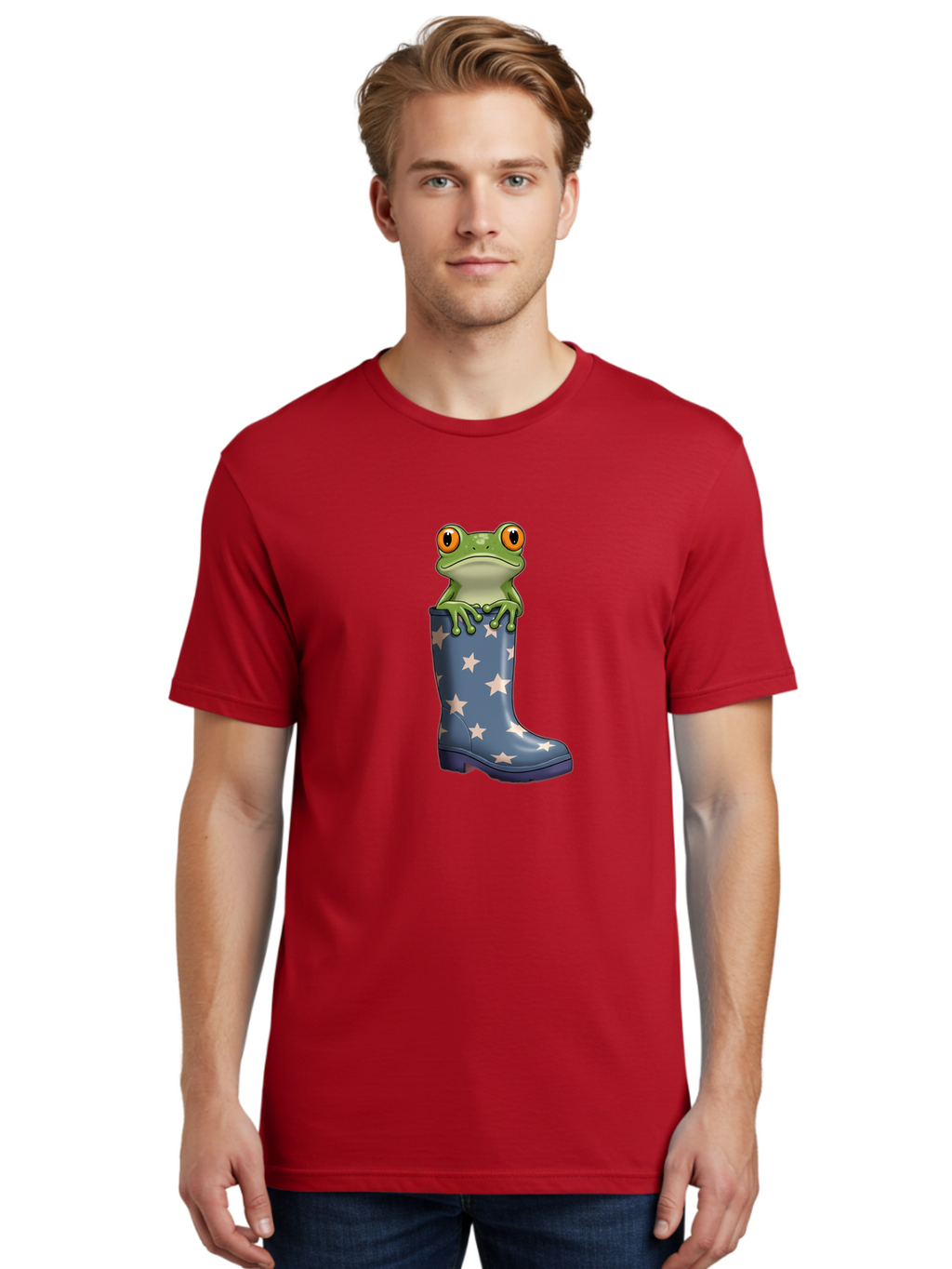 Frog-In-Starry-Boot Men'S Graphic Tee, 100% Cotton, Comfortable Casual Summer Wear, Machine Washable, Vintage Camera, Old Camera, Antique Camera, Black Camera, Classic Photography, Photography Equipment, Nostalgic Device, Film Camera, Bam450