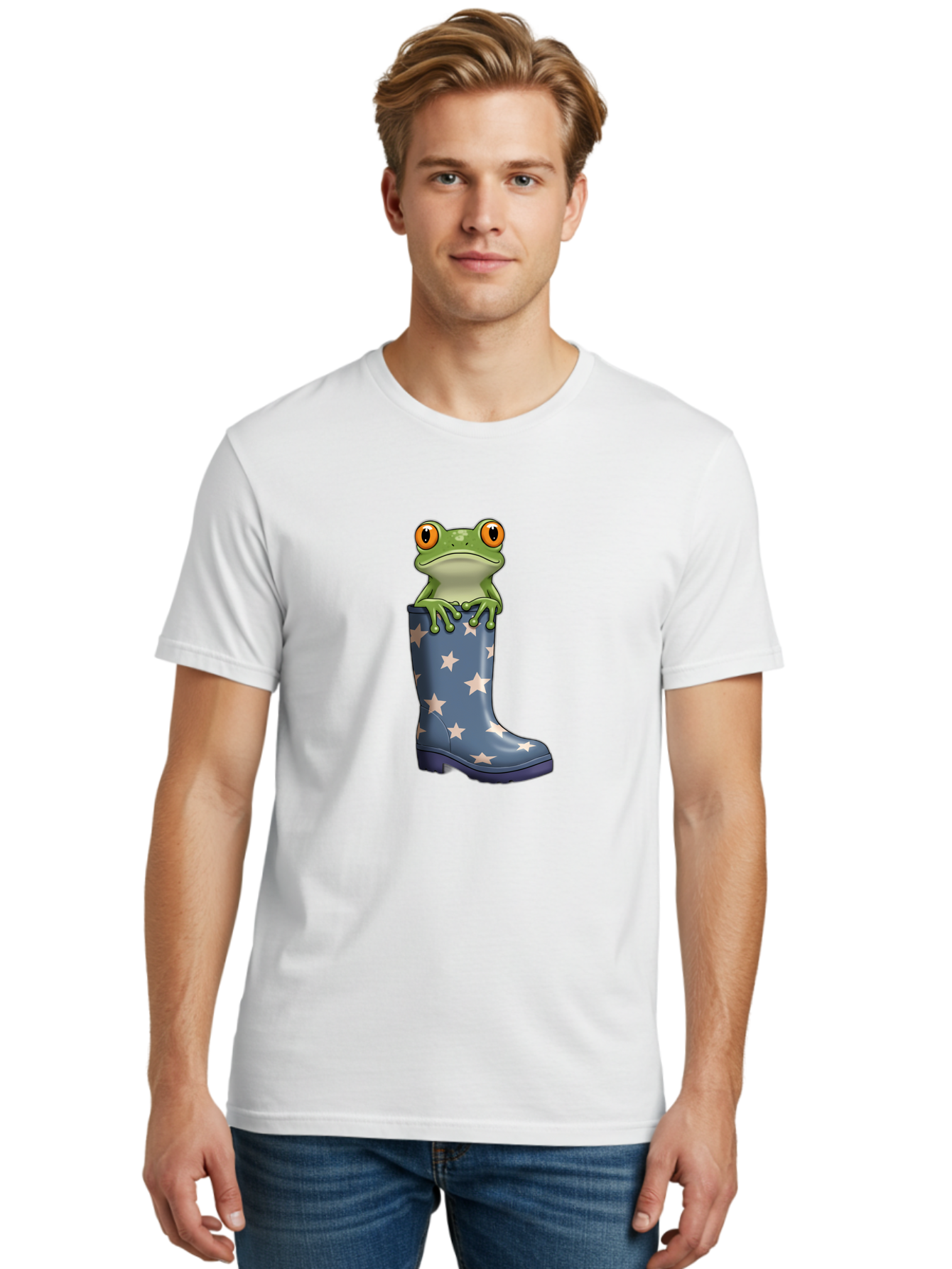 Frog-In-Starry-Boot Men'S Graphic Tee, 100% Cotton, Comfortable Casual Summer Wear, Machine Washable, Vintage Camera, Old Camera, Antique Camera, Black Camera, Classic Photography, Photography Equipment, Nostalgic Device, Film Camera, Bam450