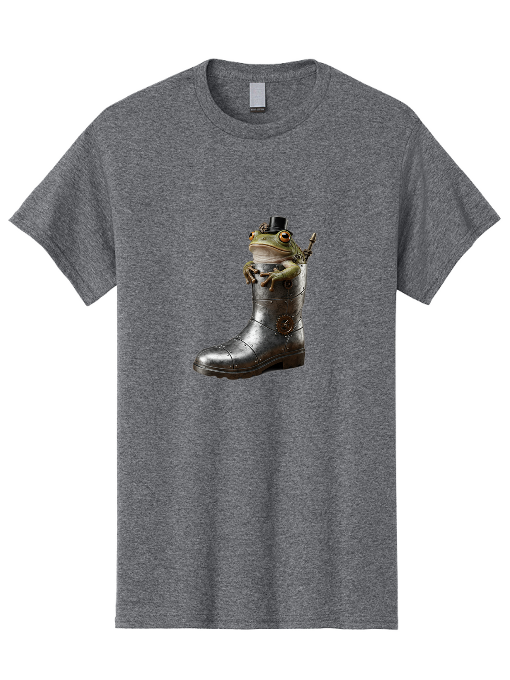 Frog-In-Steampunk-Boot Men'S Graphic Tee, 100% Cotton, Comfortable Casual Summer Wear, Machine Washable, Vintage Camera, Old Camera, Antique Camera, Black Camera, Classic Photography, Photography Equipment, Nostalgic Device, Film Camera, Bam451