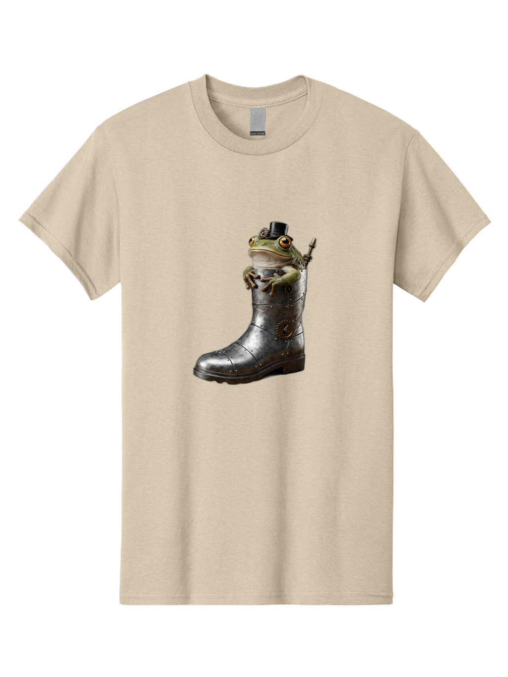 Frog-In-Steampunk-Boot Men'S Graphic Tee, 100% Cotton, Comfortable Casual Summer Wear, Machine Washable, Vintage Camera, Old Camera, Antique Camera, Black Camera, Classic Photography, Photography Equipment, Nostalgic Device, Film Camera, Bam451