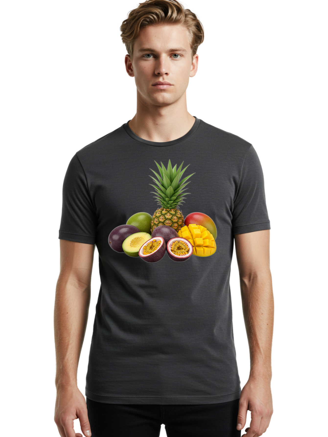 Fruit-Arrangement Men'S Graphic Tee, 100% Cotton, Comfortable Casual Summer Wear, Machine Washable, Vintage Camera, Old Camera, Antique Camera, Black Camera, Classic Photography, Photography Equipment, Nostalgic Device, Film Camera, Camera Art Bam454