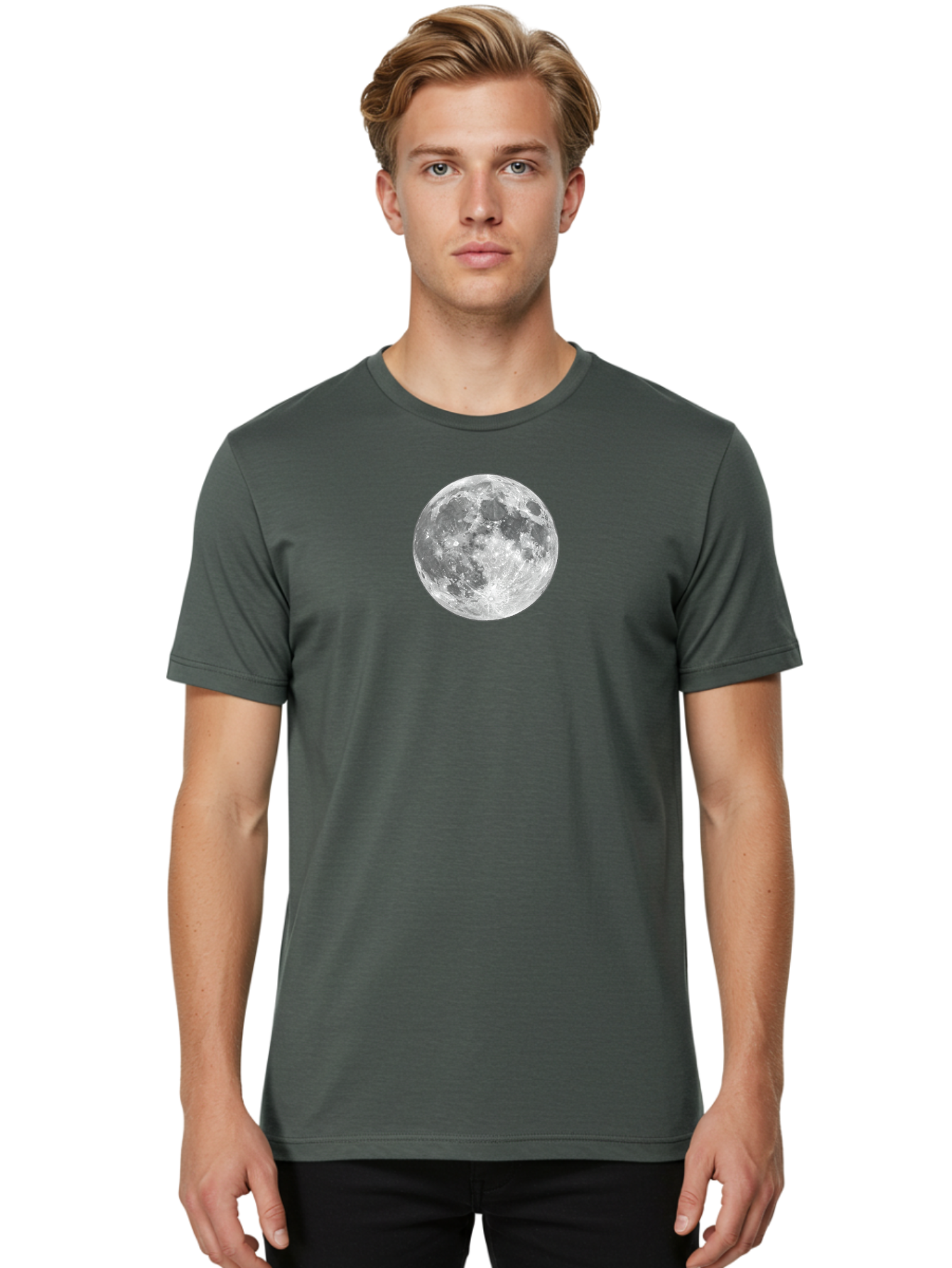 Full-Moon-1 Men'S Graphic Tee, 100% Cotton, Comfortable Casual Summer Wear, Machine Washable, Vintage Camera, Old Camera, Antique Camera, Black Camera, Classic Photography, Photography Equipment, Nostalgic Device, Film Camera, Camera Art Bam455