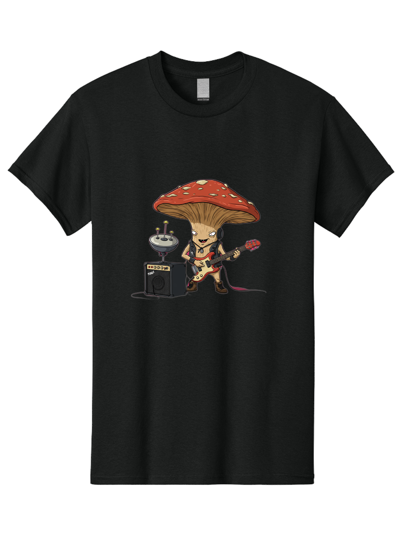 Fungi-Alien-Band Men'S Graphic Tee, 100% Cotton, Comfortable Casual Summer Wear, Machine Washable, Vintage Camera, Old Camera, Antique Camera, Black Camera, Classic Photography, Photography Equipment, Nostalgic Device, Film Camera, Camera Art Bam457