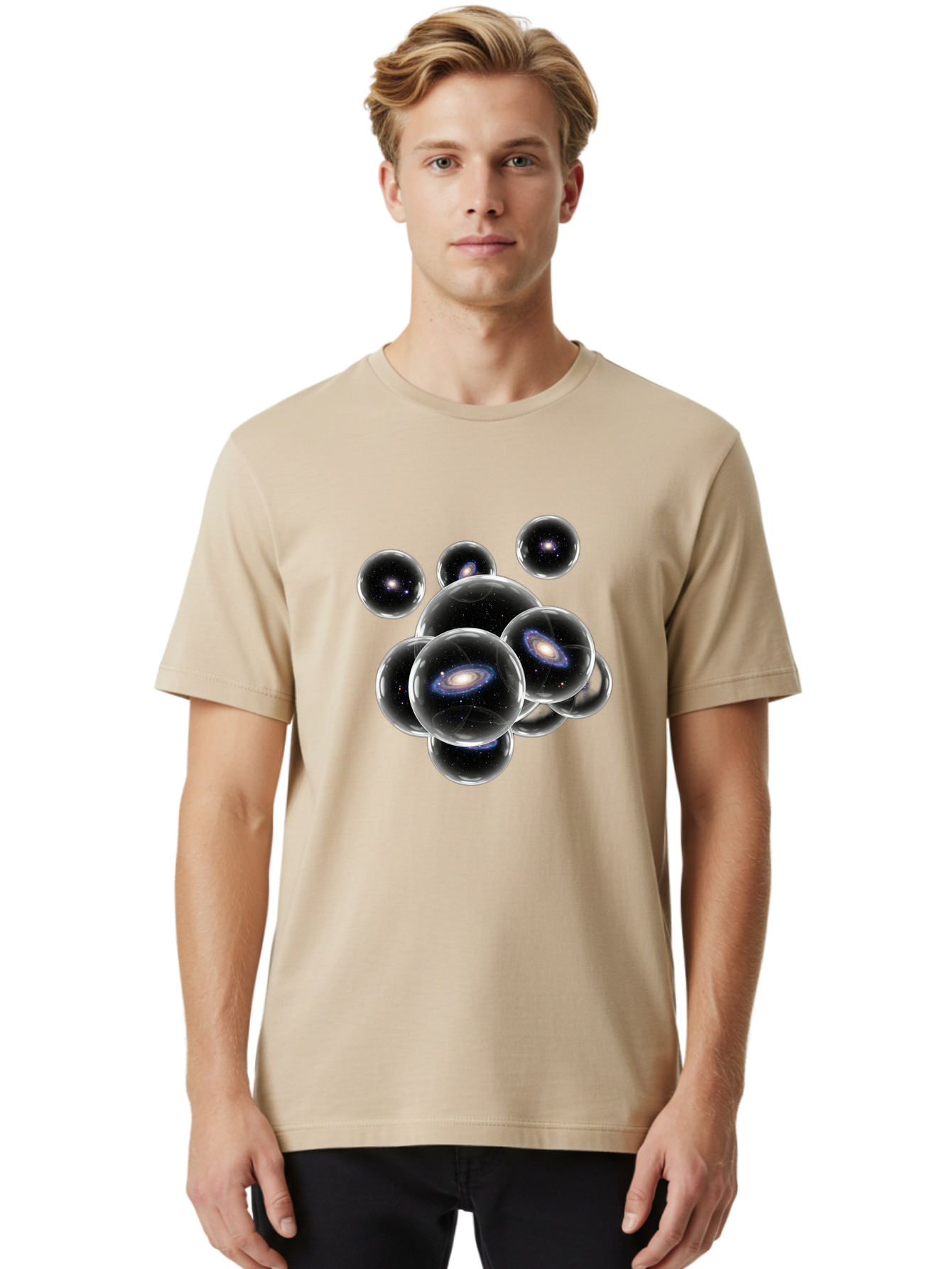 Galaxies-In-Bubbles Men'S Graphic Tee, 100% Cotton, Comfortable Casual Summer Wear, Machine Washable, Vintage Camera, Old Camera, Antique Camera, Black Camera, Classic Photography, Photography Equipment, Nostalgic Device, Film Camera, Bam465