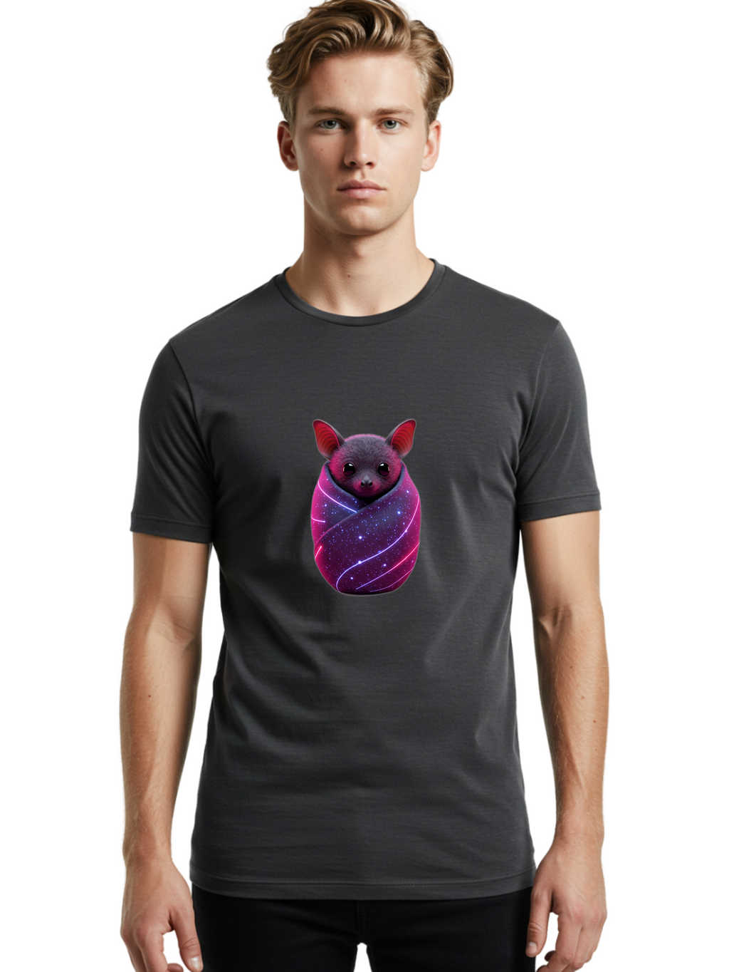 Galaxy-Bat Men'S Graphic Tee, 100% Cotton, Comfortable Casual Summer Wear, Machine Washable, Vintage Camera, Old Camera, Antique Camera, Black Camera, Classic Photography, Photography Equipment, Nostalgic Device, Film Camera, Camera Art Bam466