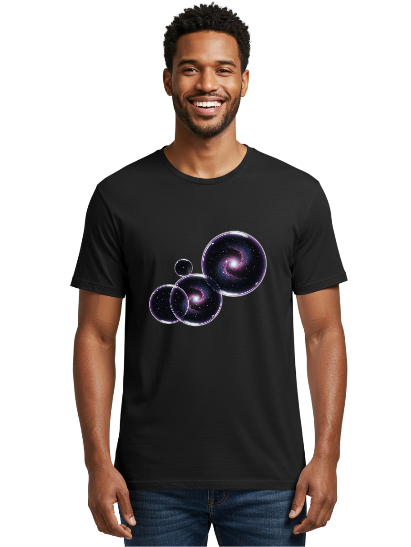 Galaxy-Bubbles Men'S Graphic Tee, 100% Cotton, Comfortable Casual Summer Wear, Machine Washable, Vintage Camera, Old Camera, Antique Camera, Black Camera, Classic Photography, Photography Equipment, Nostalgic Device, Film Camera, Camera Art Bam467