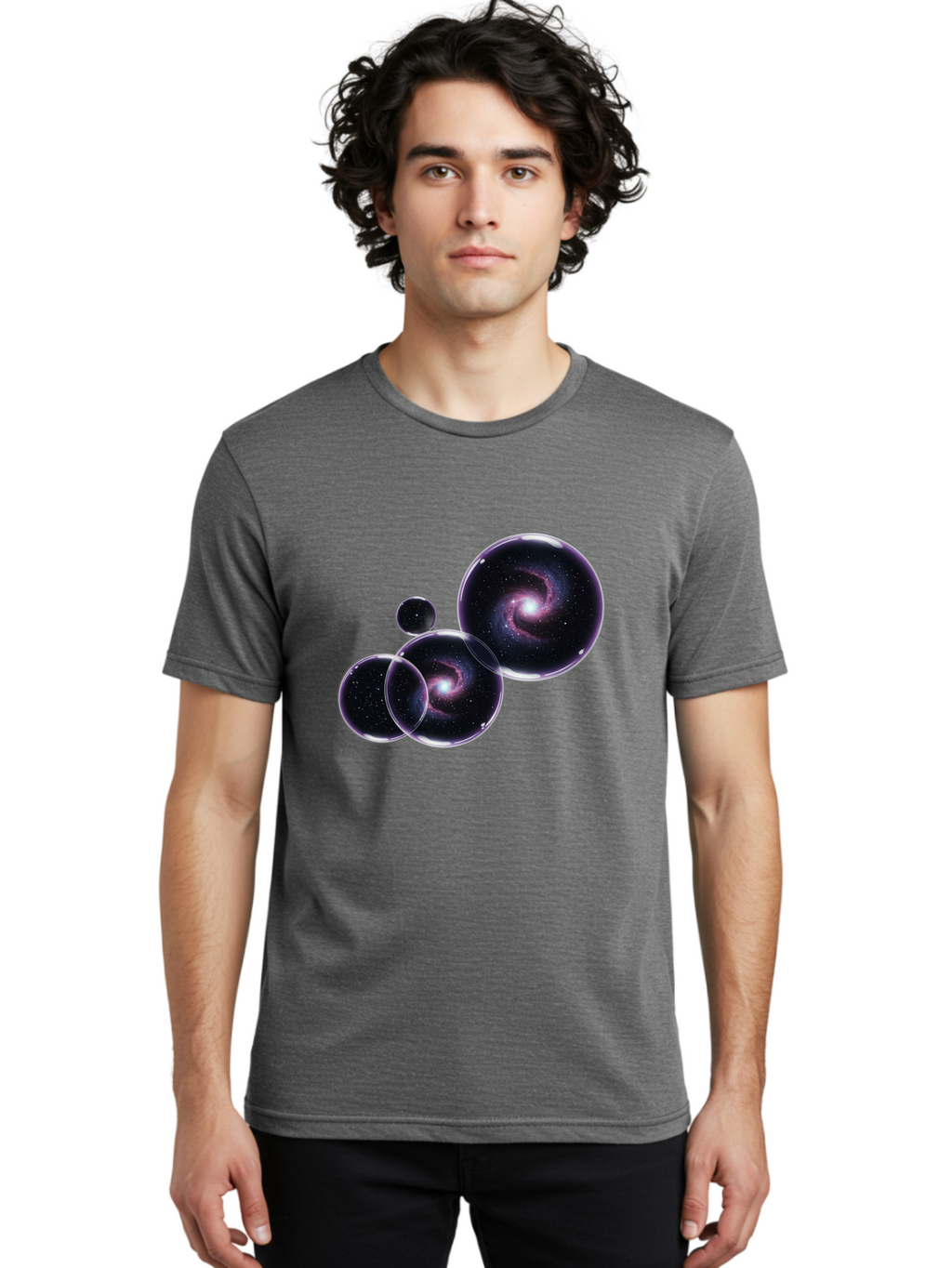 Galaxy-Bubbles Men'S Graphic Tee, 100% Cotton, Comfortable Casual Summer Wear, Machine Washable, Vintage Camera, Old Camera, Antique Camera, Black Camera, Classic Photography, Photography Equipment, Nostalgic Device, Film Camera, Camera Art Bam467