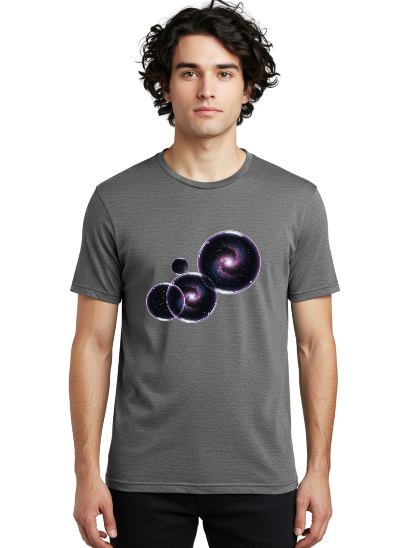 Galaxy-Bubbles Men'S Graphic Tee, 100% Cotton, Comfortable Casual Summer Wear, Machine Washable, Vintage Camera, Old Camera, Antique Camera, Black Camera, Classic Photography, Photography Equipment, Nostalgic Device, Film Camera, Camera Art Bam467