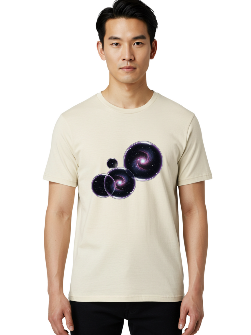 Galaxy-Bubbles Men'S Graphic Tee, 100% Cotton, Comfortable Casual Summer Wear, Machine Washable, Vintage Camera, Old Camera, Antique Camera, Black Camera, Classic Photography, Photography Equipment, Nostalgic Device, Film Camera, Camera Art Bam467