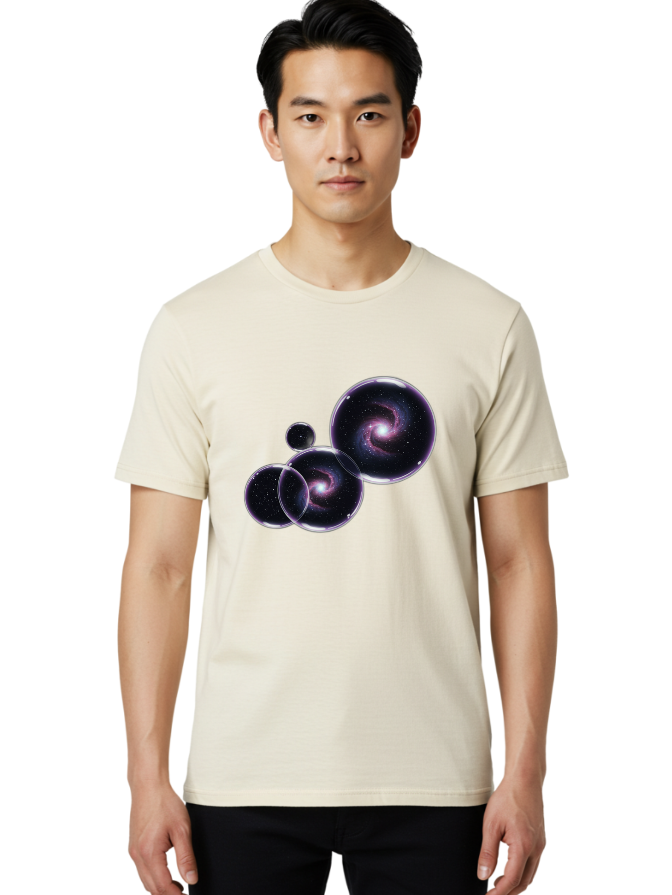 Galaxy-Bubbles Men'S Graphic Tee, 100% Cotton, Comfortable Casual Summer Wear, Machine Washable, Vintage Camera, Old Camera, Antique Camera, Black Camera, Classic Photography, Photography Equipment, Nostalgic Device, Film Camera, Camera Art Bam467