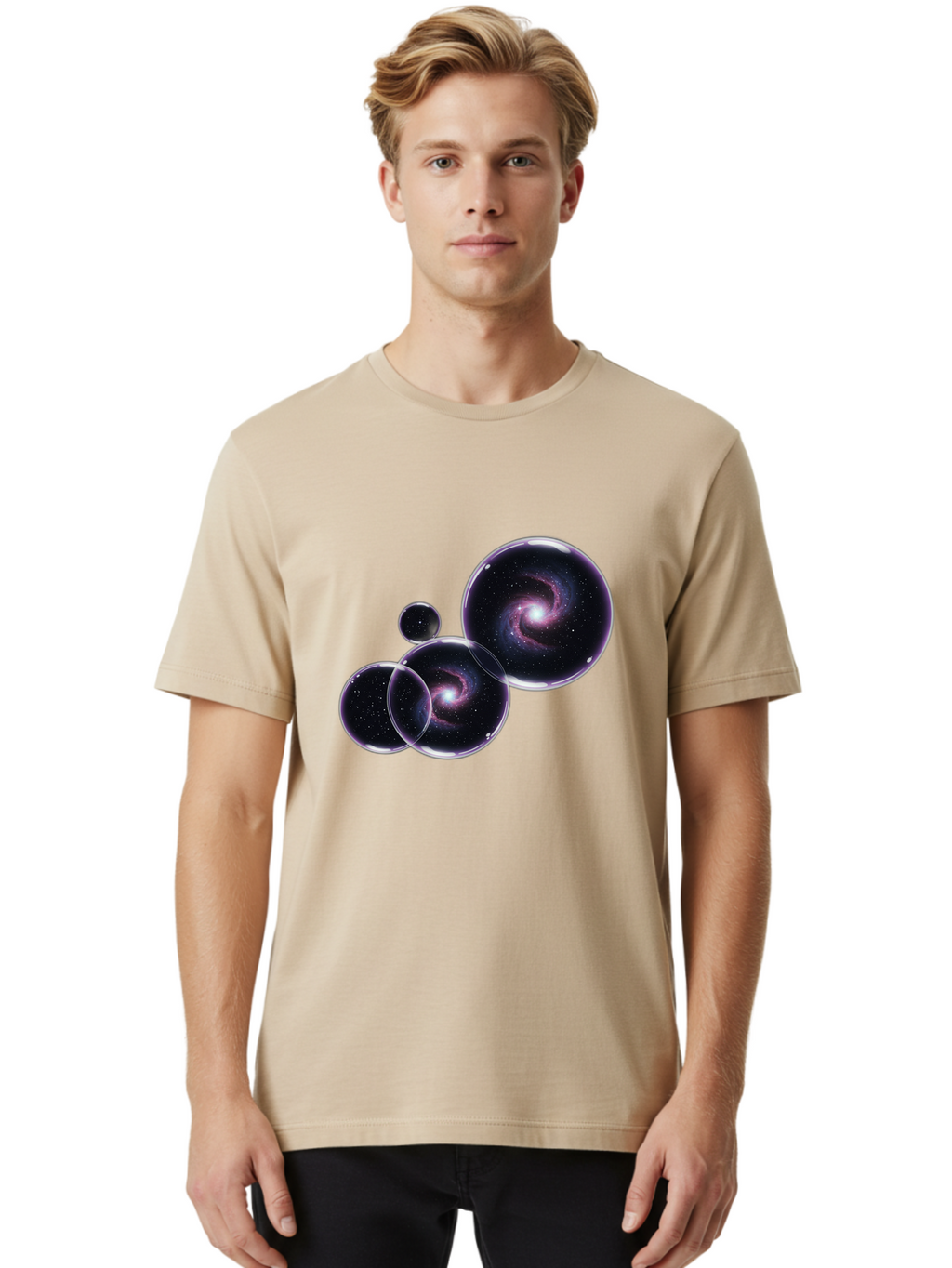 Galaxy-Bubbles Men'S Graphic Tee, 100% Cotton, Comfortable Casual Summer Wear, Machine Washable, Vintage Camera, Old Camera, Antique Camera, Black Camera, Classic Photography, Photography Equipment, Nostalgic Device, Film Camera, Camera Art Bam467