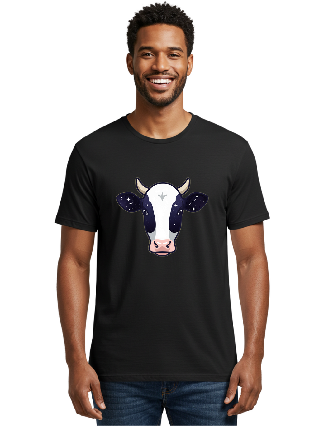 Galaxy-Cow Men'S Graphic Tee, 100% Cotton, Comfortable Casual Summer Wear, Machine Washable, Vintage Camera, Old Camera, Antique Camera, Black Camera, Classic Photography, Photography Equipment, Nostalgic Device, Film Camera, Camera Art Bam470