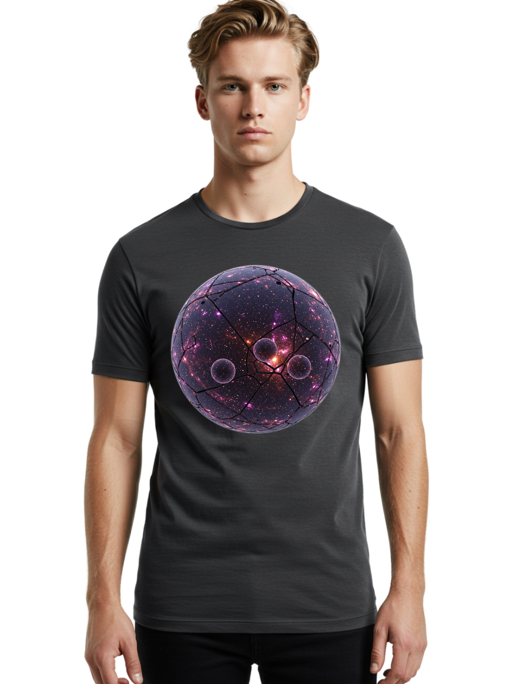 Galaxy-Sphere Men'S Graphic Tee, 100% Cotton, Comfortable Casual Summer Wear, Machine Washable, Vintage Camera, Old Camera, Antique Camera, Black Camera, Classic Photography, Photography Equipment, Nostalgic Device, Film Camera, Camera Art Bam471