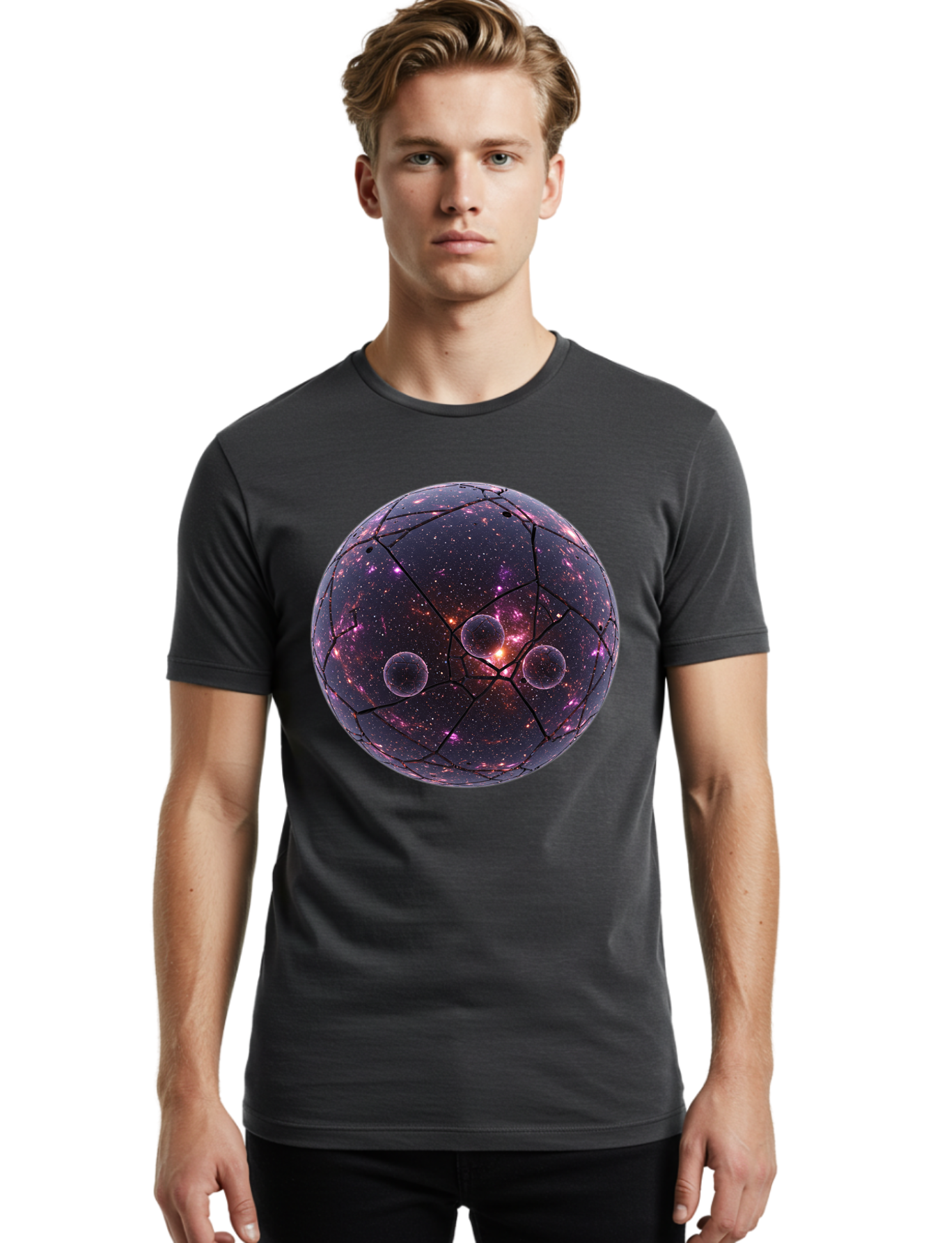 Galaxy-Sphere Men'S Graphic Tee, 100% Cotton, Comfortable Casual Summer Wear, Machine Washable, Vintage Camera, Old Camera, Antique Camera, Black Camera, Classic Photography, Photography Equipment, Nostalgic Device, Film Camera, Camera Art Bam471