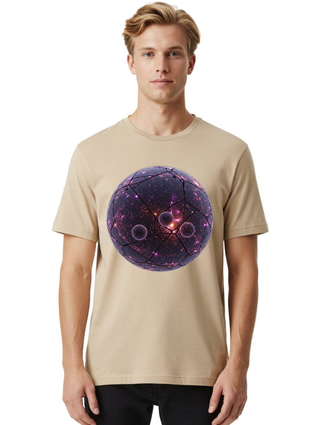 Galaxy-Sphere Men'S Graphic Tee, 100% Cotton, Comfortable Casual Summer Wear, Machine Washable, Vintage Camera, Old Camera, Antique Camera, Black Camera, Classic Photography, Photography Equipment, Nostalgic Device, Film Camera, Camera Art Bam471