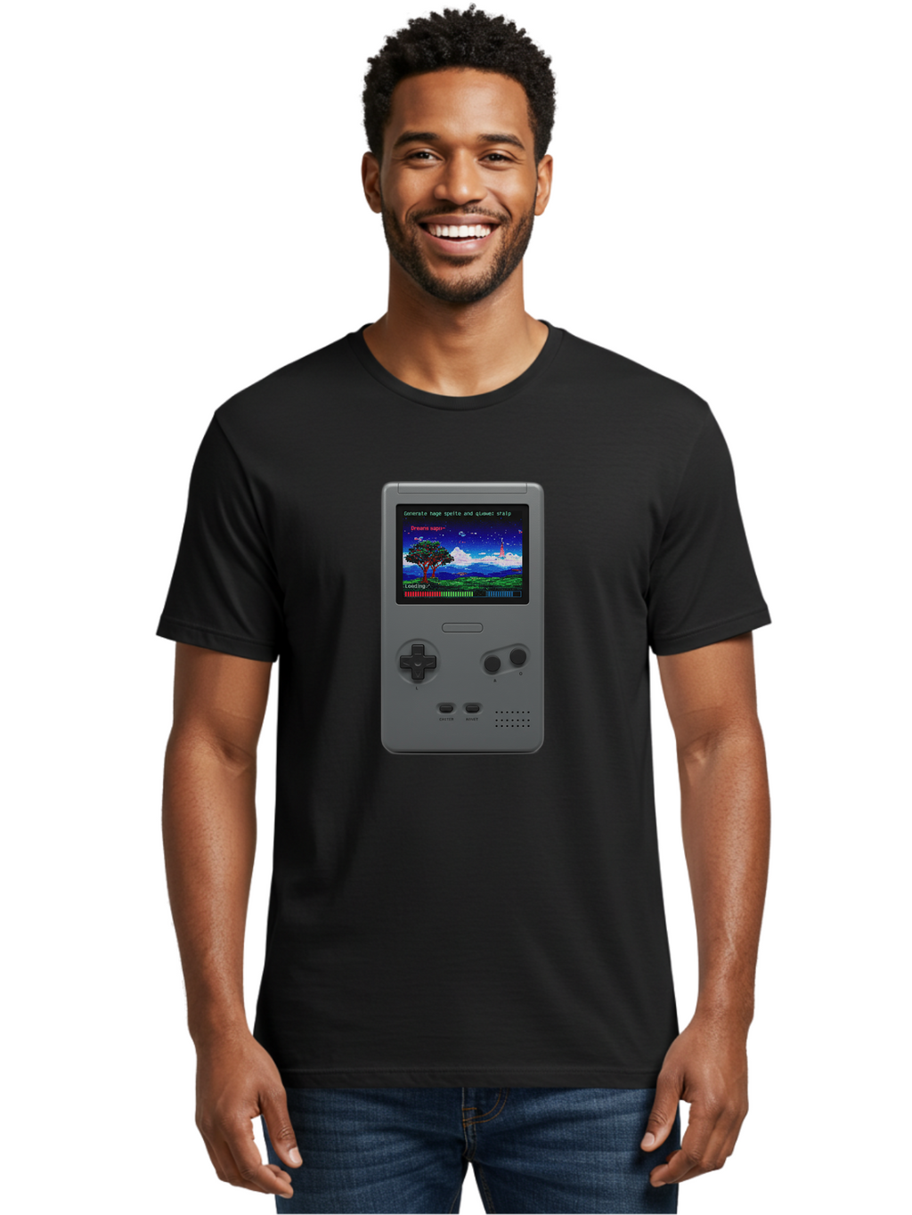 Game-Boy Men'S Graphic Tee, 100% Cotton, Comfortable Casual Summer Wear, Machine Washable, Vintage Camera, Old Camera, Antique Camera, Black Camera, Classic Photography, Photography Equipment, Nostalgic Device, Film Camera, Camera Art Bam472