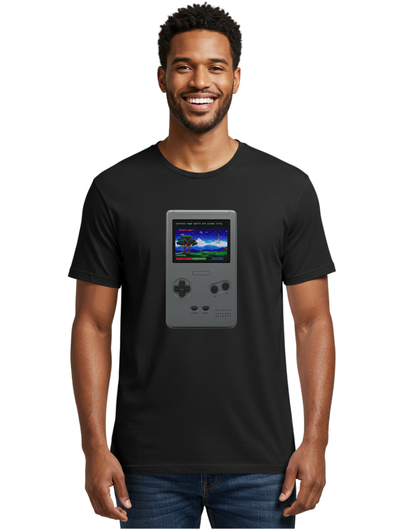 Game-Boy Men'S Graphic Tee, 100% Cotton, Comfortable Casual Summer Wear, Machine Washable, Vintage Camera, Old Camera, Antique Camera, Black Camera, Classic Photography, Photography Equipment, Nostalgic Device, Film Camera, Camera Art Bam472