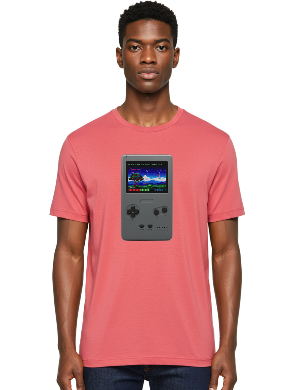 Game-Boy Men'S Graphic Tee, 100% Cotton, Comfortable Casual Summer Wear, Machine Washable, Vintage Camera, Old Camera, Antique Camera, Black Camera, Classic Photography, Photography Equipment, Nostalgic Device, Film Camera, Camera Art Bam472