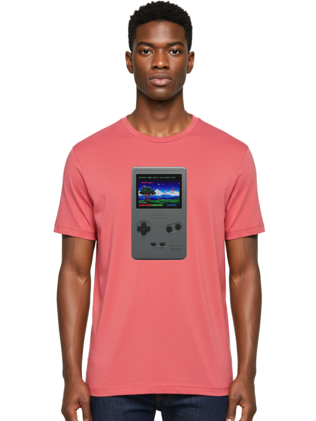 Game-Boy Men'S Graphic Tee, 100% Cotton, Comfortable Casual Summer Wear, Machine Washable, Vintage Camera, Old Camera, Antique Camera, Black Camera, Classic Photography, Photography Equipment, Nostalgic Device, Film Camera, Camera Art Bam472