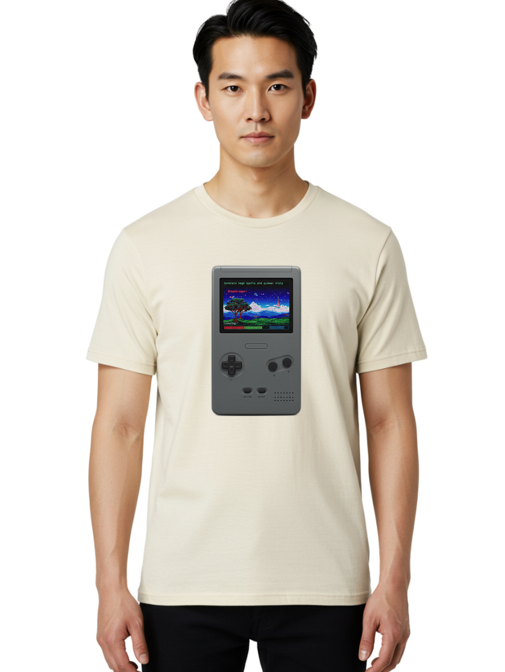 Game-Boy Men'S Graphic Tee, 100% Cotton, Comfortable Casual Summer Wear, Machine Washable, Vintage Camera, Old Camera, Antique Camera, Black Camera, Classic Photography, Photography Equipment, Nostalgic Device, Film Camera, Camera Art Bam472