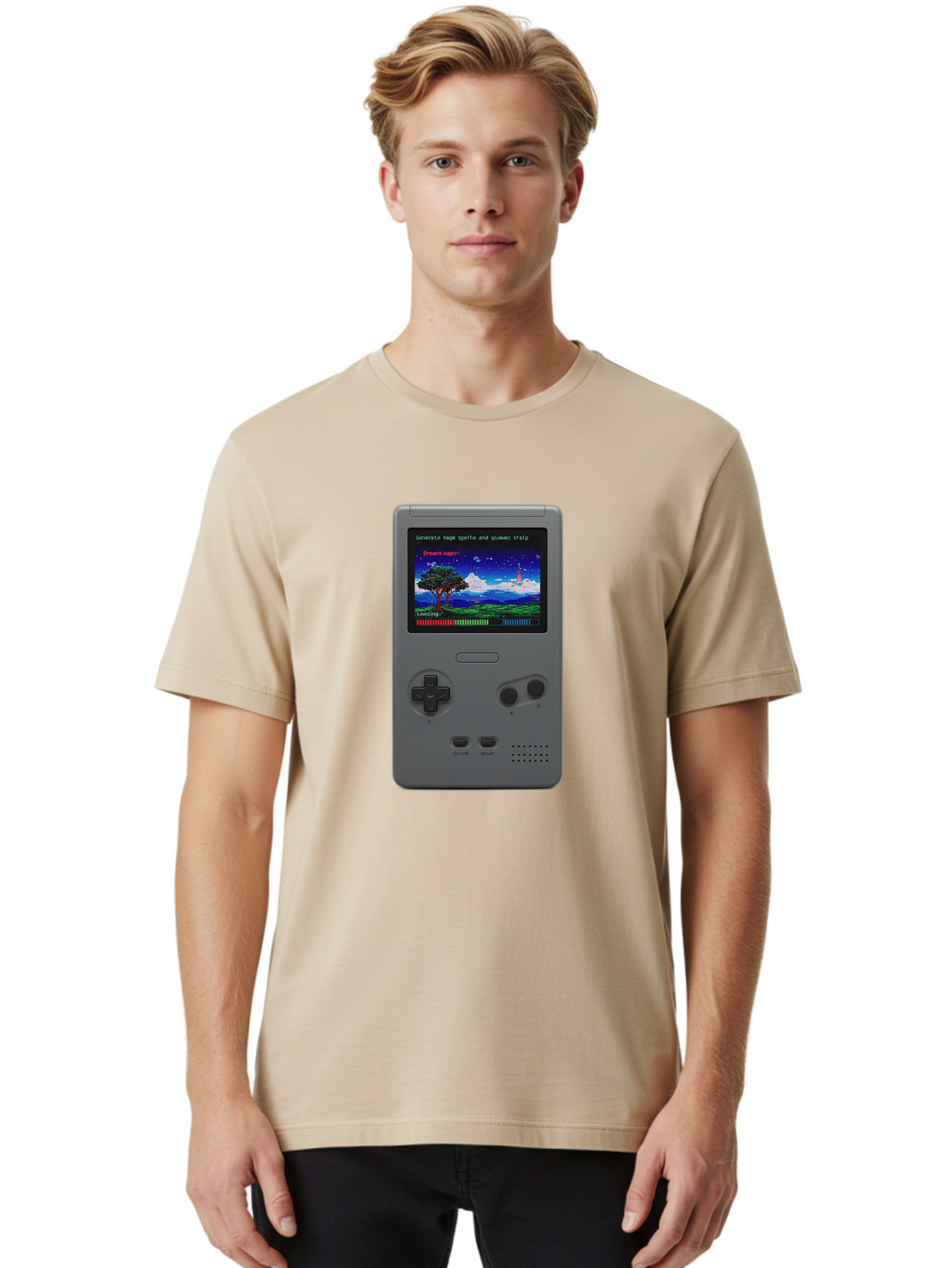Game-Boy Men'S Graphic Tee, 100% Cotton, Comfortable Casual Summer Wear, Machine Washable, Vintage Camera, Old Camera, Antique Camera, Black Camera, Classic Photography, Photography Equipment, Nostalgic Device, Film Camera, Camera Art Bam472