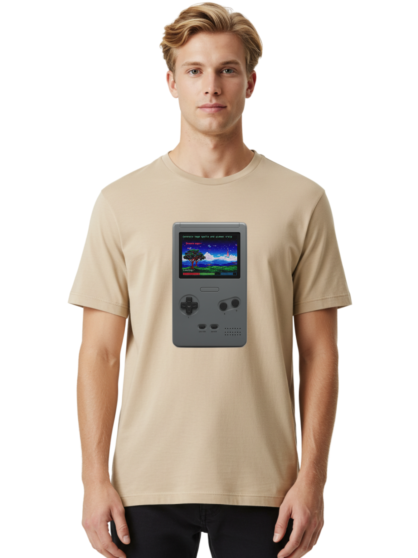 Game-Boy Men'S Graphic Tee, 100% Cotton, Comfortable Casual Summer Wear, Machine Washable, Vintage Camera, Old Camera, Antique Camera, Black Camera, Classic Photography, Photography Equipment, Nostalgic Device, Film Camera, Camera Art Bam472