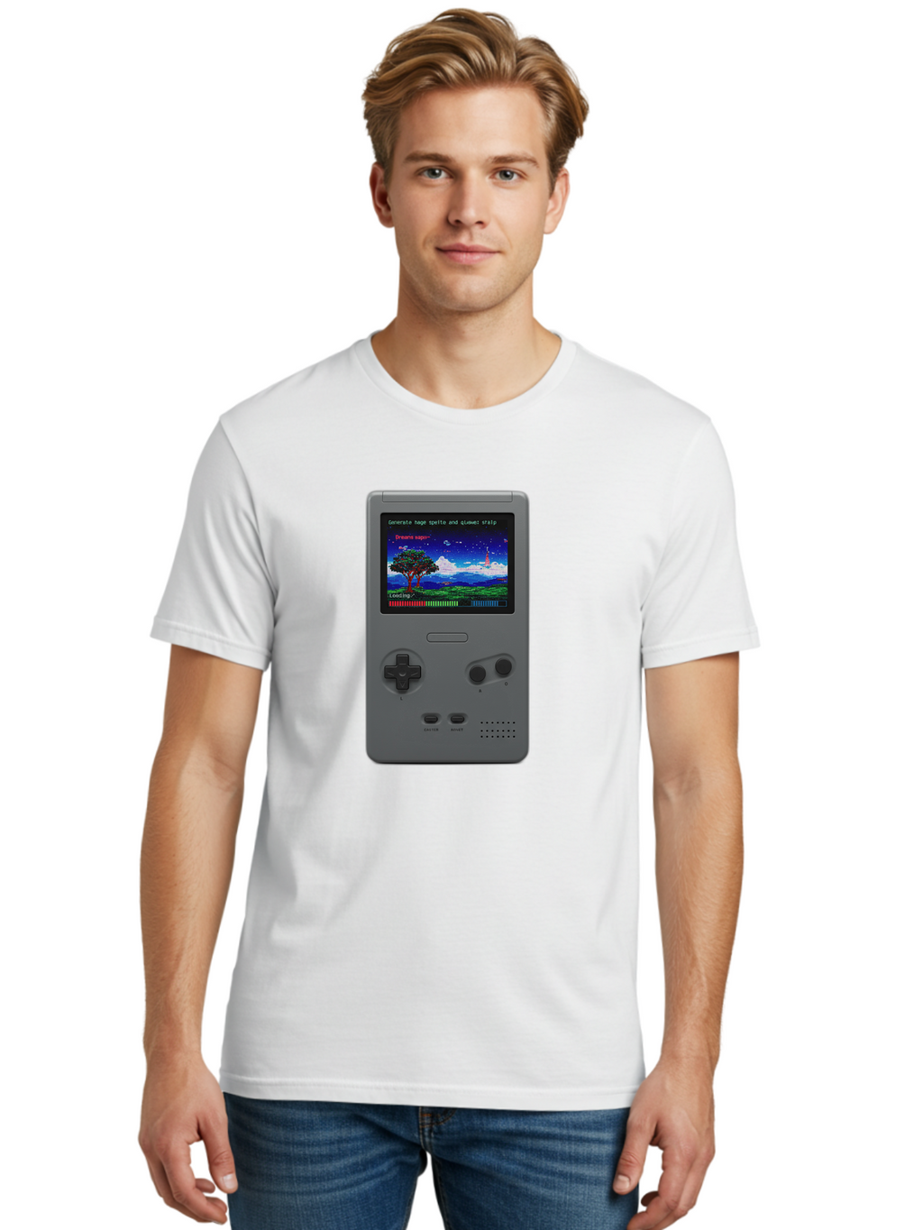 Game-Boy Men'S Graphic Tee, 100% Cotton, Comfortable Casual Summer Wear, Machine Washable, Vintage Camera, Old Camera, Antique Camera, Black Camera, Classic Photography, Photography Equipment, Nostalgic Device, Film Camera, Camera Art Bam472