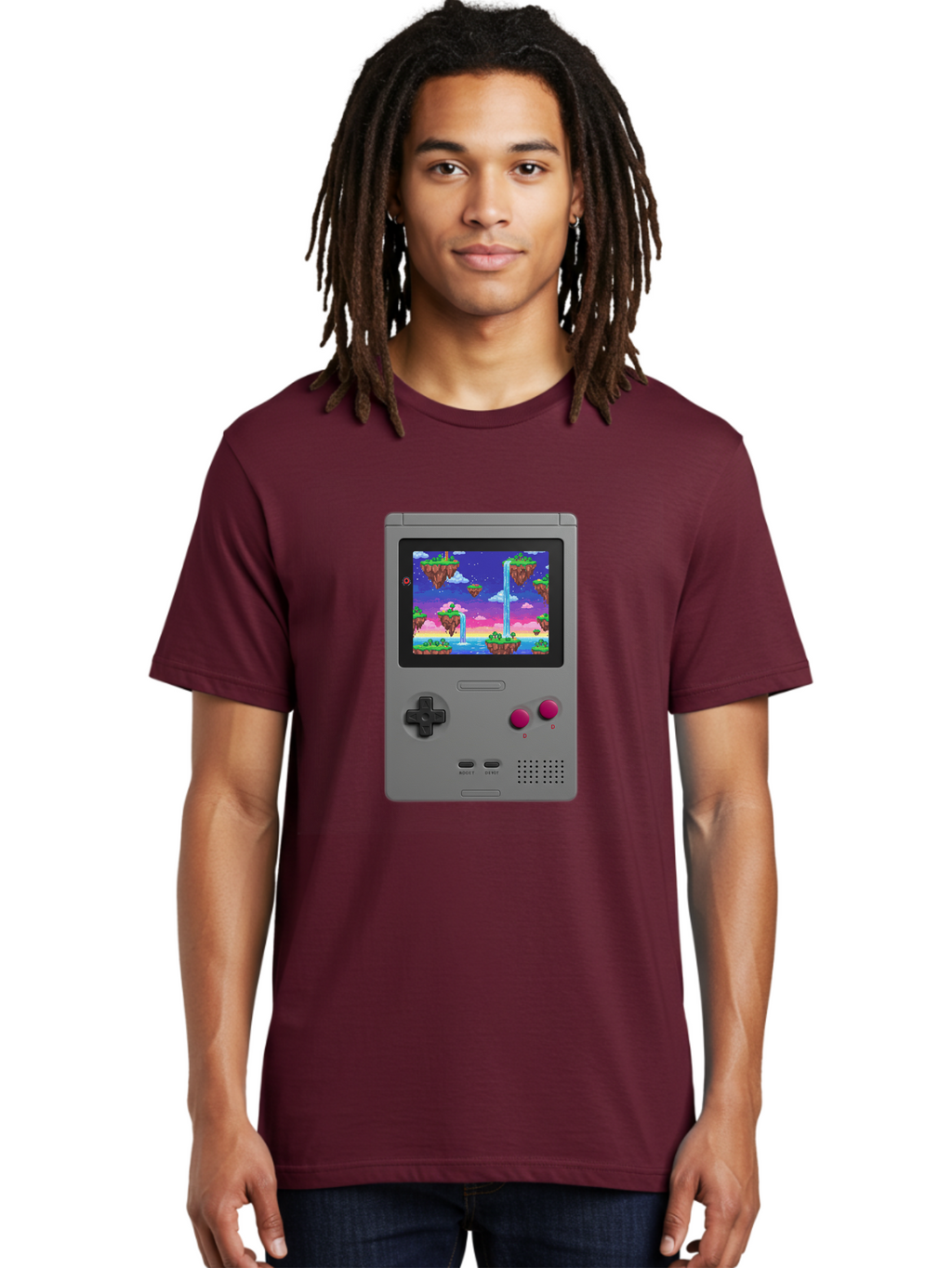 Gameboy Men'S Graphic Tee, 100% Cotton, Comfortable Casual Summer Wear, Machine Washable, Vintage Camera, Old Camera, Antique Camera, Black Camera, Classic Photography, Photography Equipment, Nostalgic Device, Film Camera, Camera Art Bam475