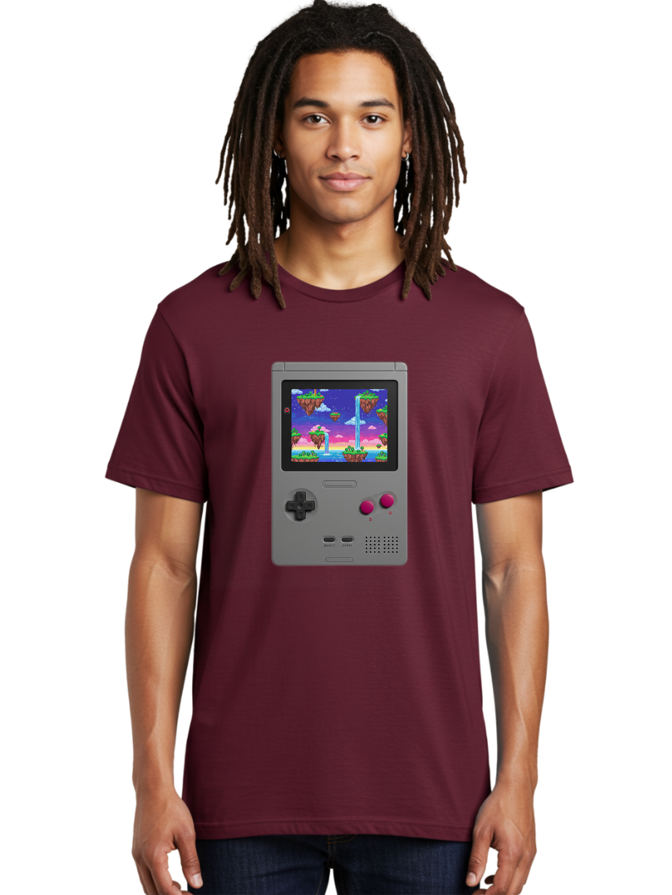 Gameboy Men'S Graphic Tee, 100% Cotton, Comfortable Casual Summer Wear, Machine Washable, Vintage Camera, Old Camera, Antique Camera, Black Camera, Classic Photography, Photography Equipment, Nostalgic Device, Film Camera, Camera Art Bam475