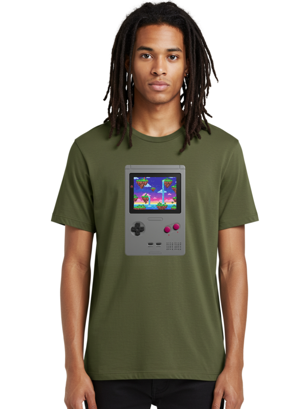 Gameboy Men'S Graphic Tee, 100% Cotton, Comfortable Casual Summer Wear, Machine Washable, Vintage Camera, Old Camera, Antique Camera, Black Camera, Classic Photography, Photography Equipment, Nostalgic Device, Film Camera, Camera Art Bam475