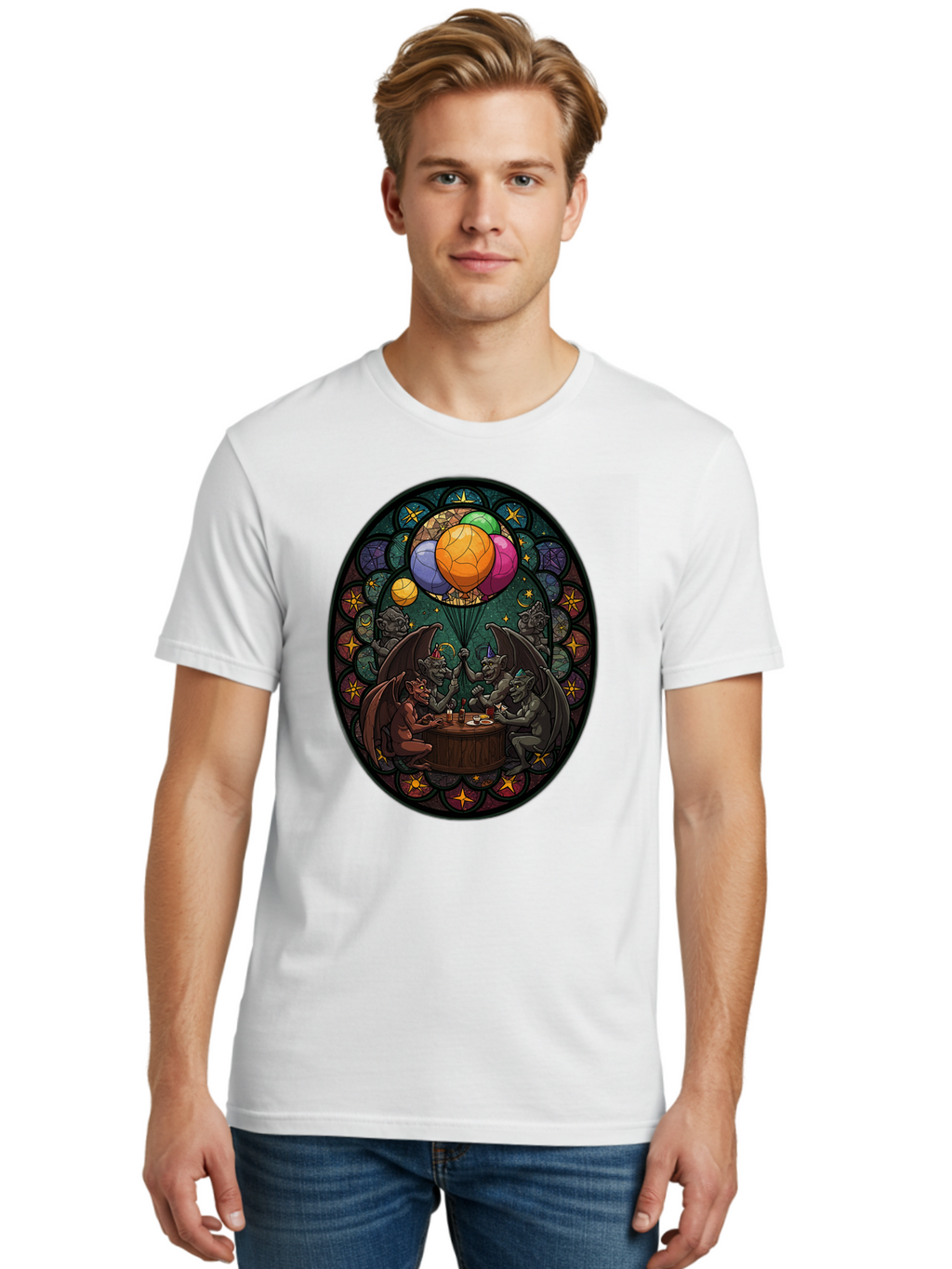 Gargoyles-Drinking Men'S Graphic Tee, 100% Cotton, Comfortable Casual Summer Wear, Machine Washable, Vintage Camera, Old Camera, Antique Camera, Black Camera, Classic Photography, Photography Equipment, Nostalgic Device, Film Camera, Bam478